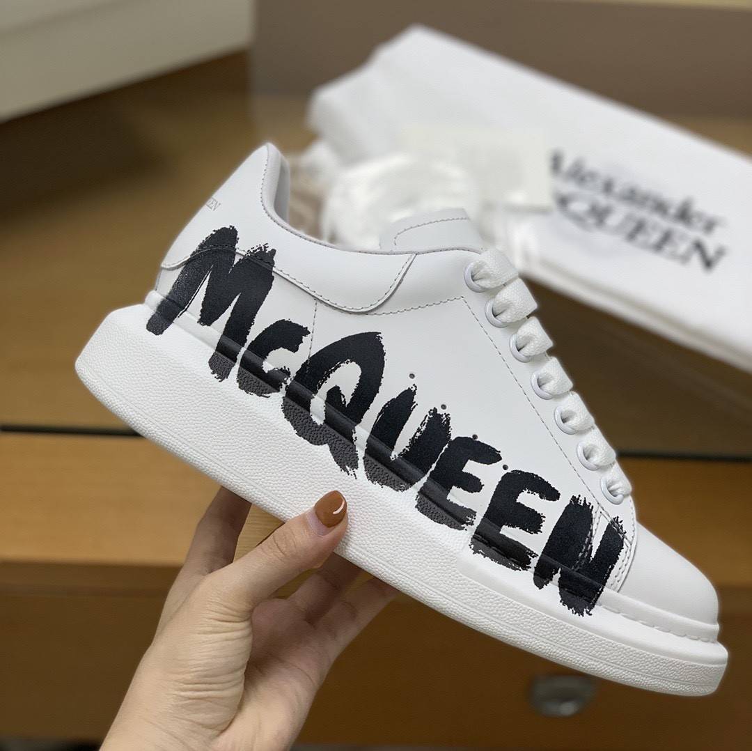 A1exa*der Mcqv*en MQ 3D white letter Sneakers
