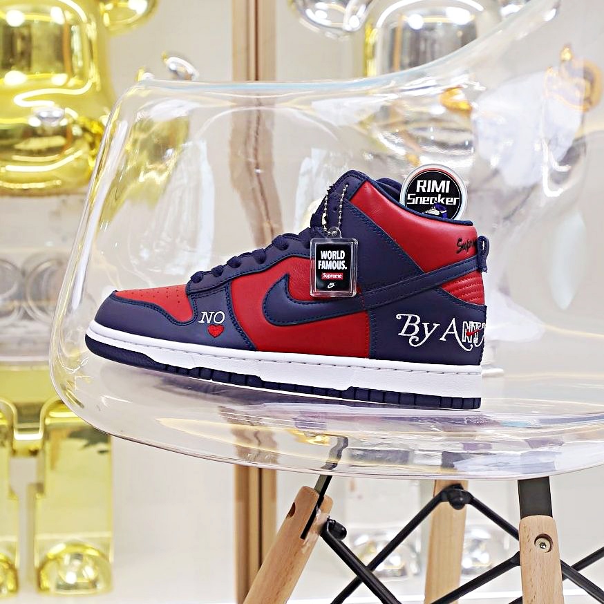 NIKE SB DUNK HIGH Svp*me BY ANY MEANS RED