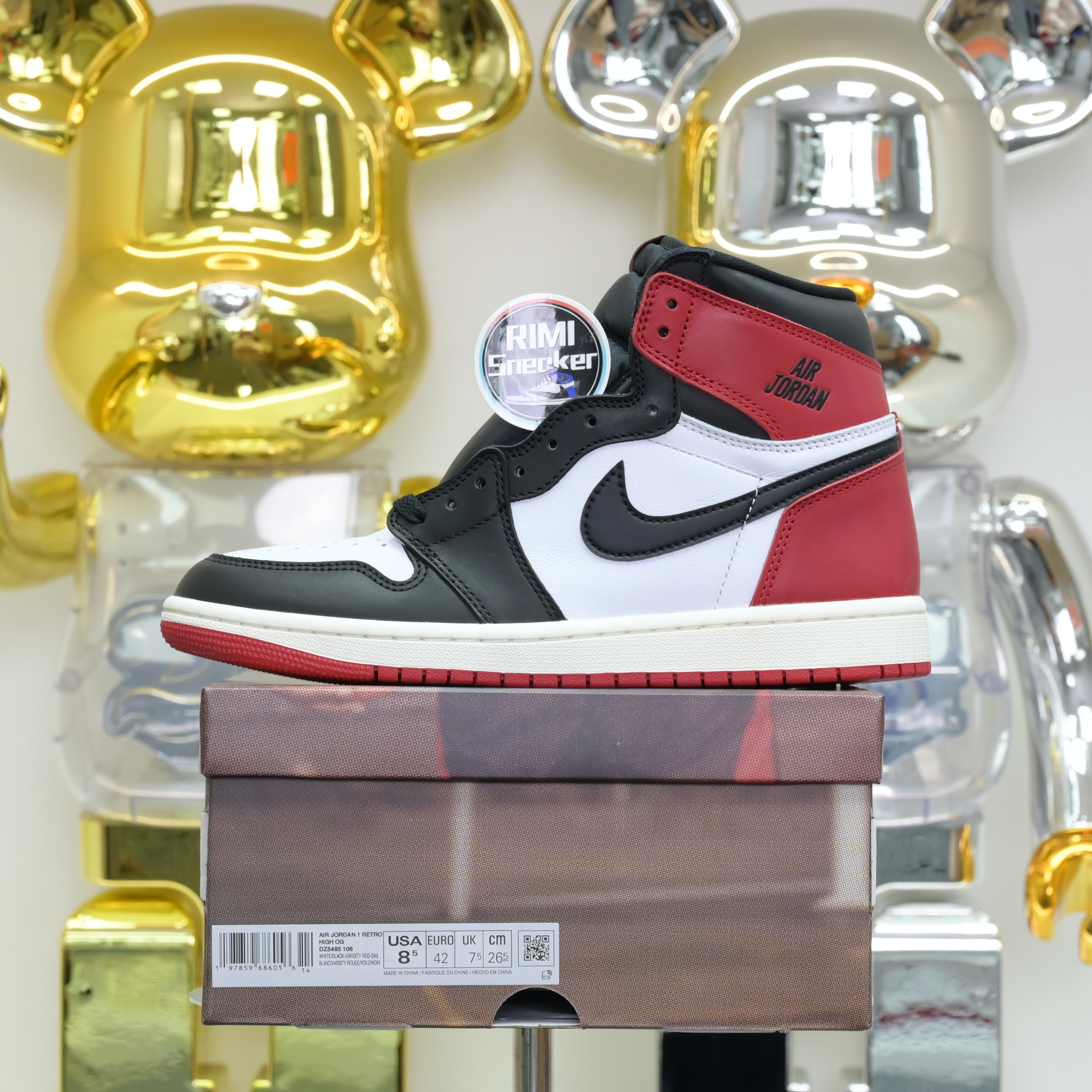 Jordan Air Jordan 1High OG“Black Toe Reimagined”