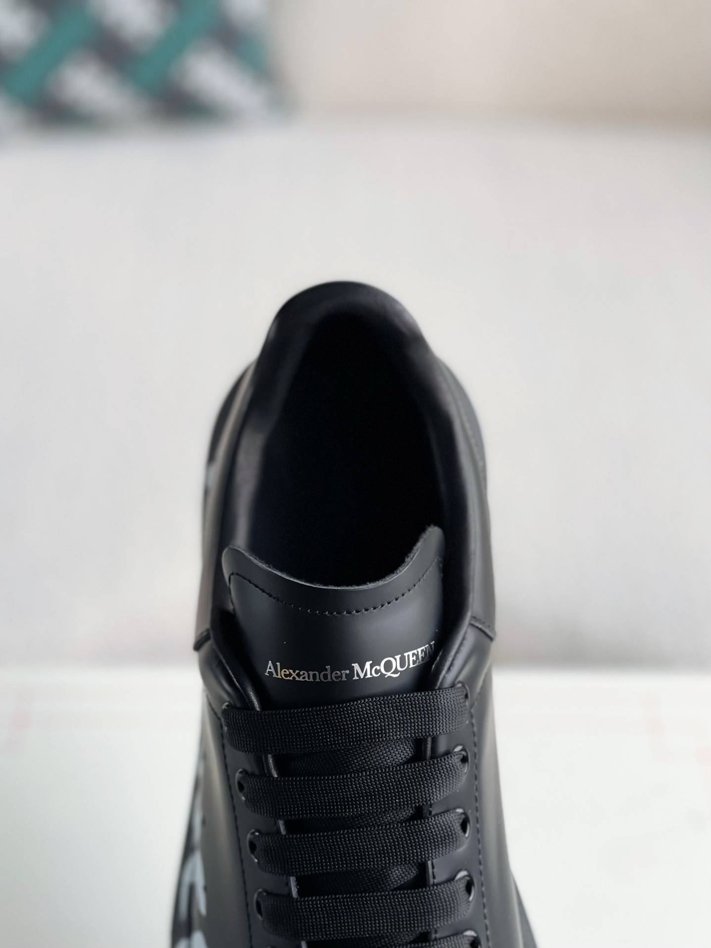 A1exa*der Mcqv*en black letter Sneakers