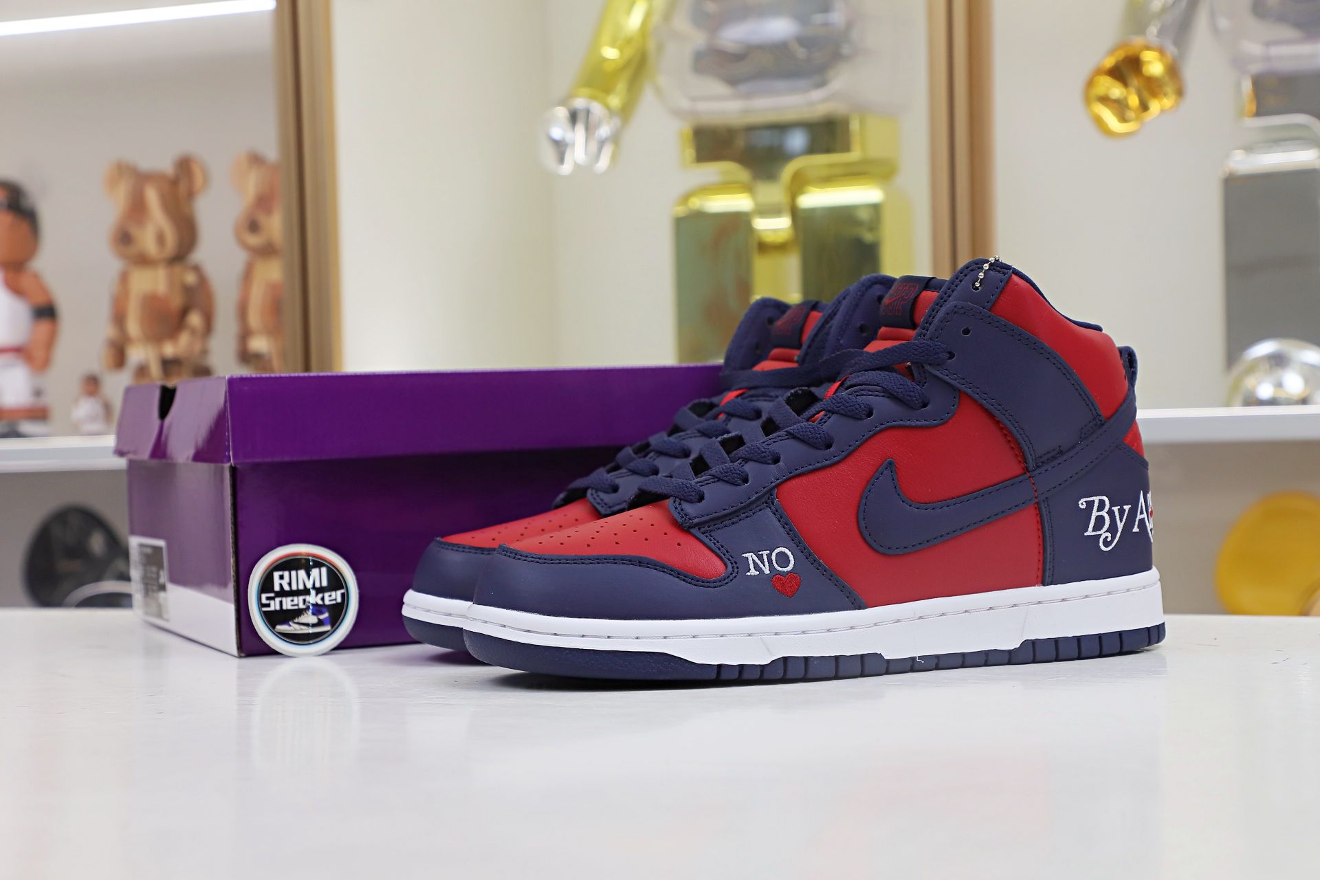 NIKE SB DUNK HIGH Svp*me BY ANY MEANS RED