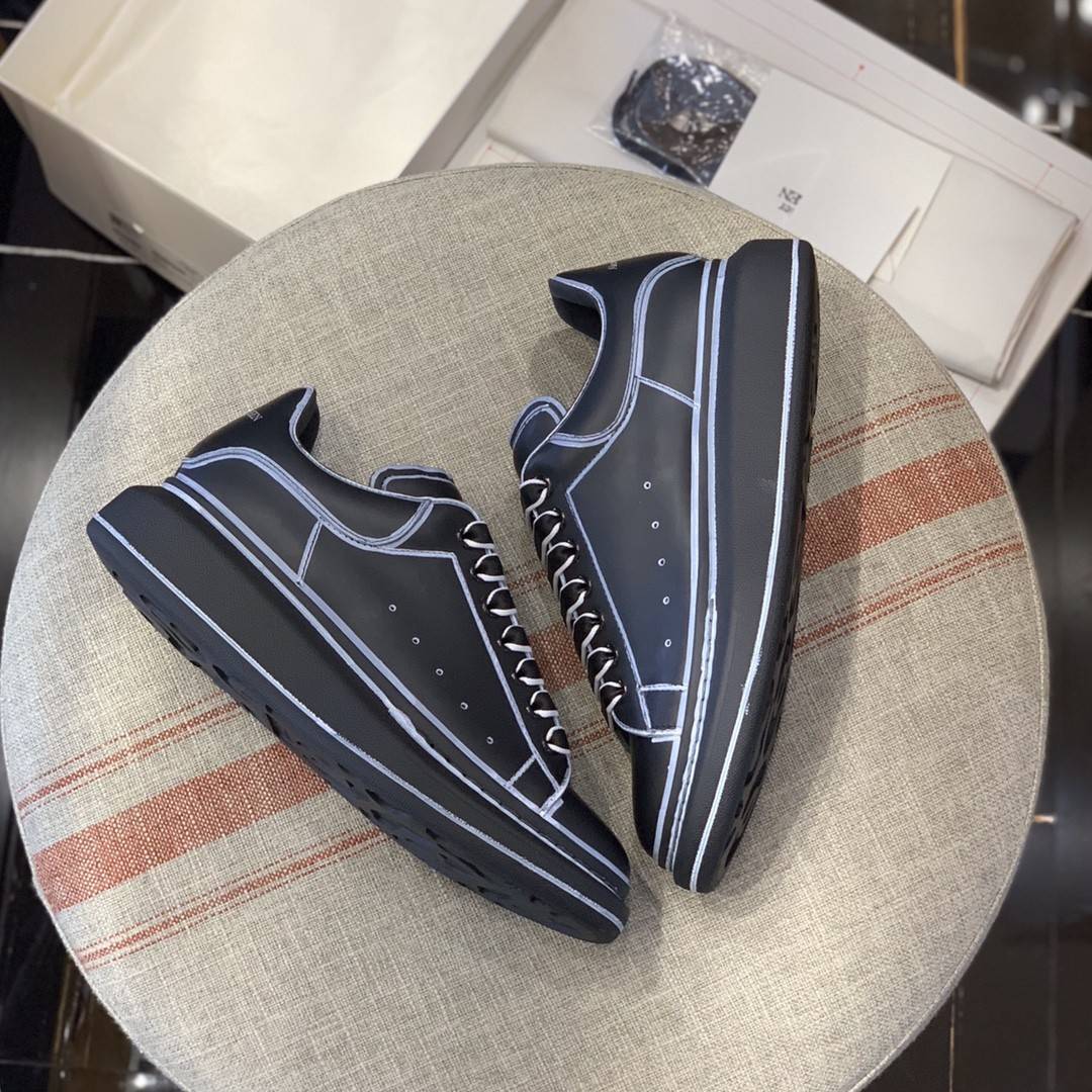 A1exa*der Mcqv*en MQ All black hand-painted Sneakers