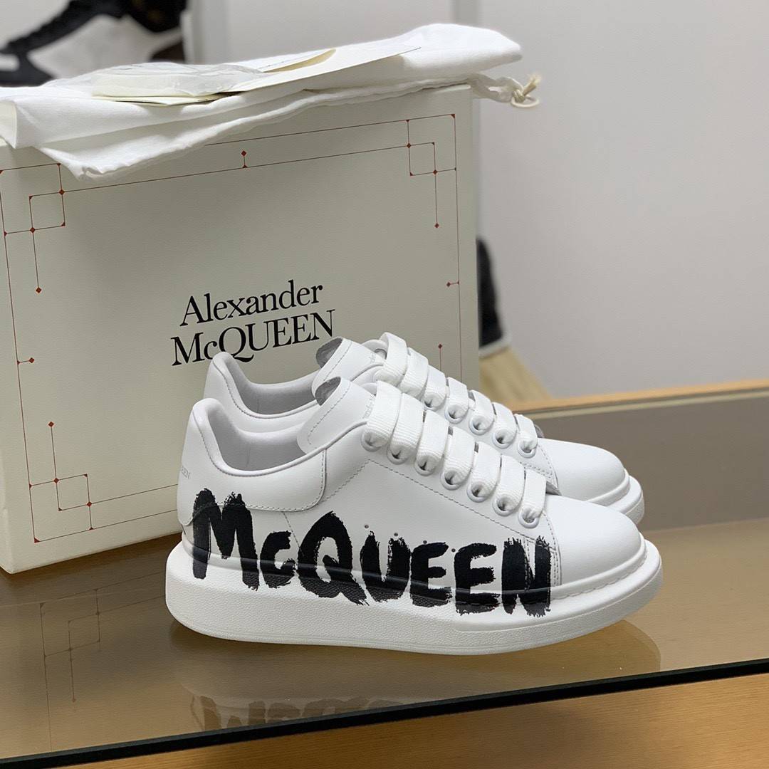 A1exa*der Mcqv*en MQ 3D white letter Sneakers