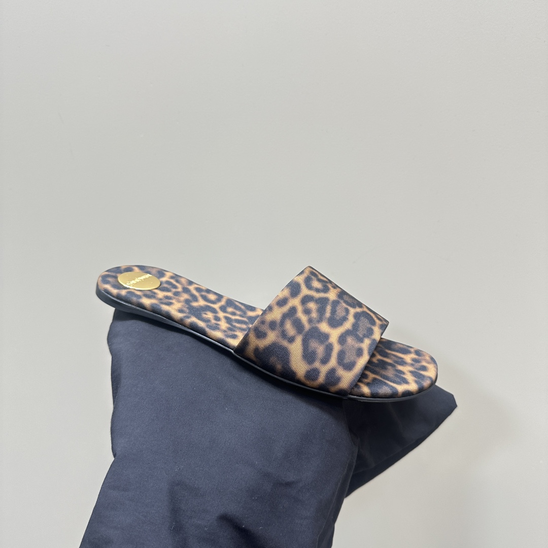 Y51 pointed open-toe high heels leopard slippers: 10.5CM size: 35-42 (41.42 custom-made, no return or exchange)