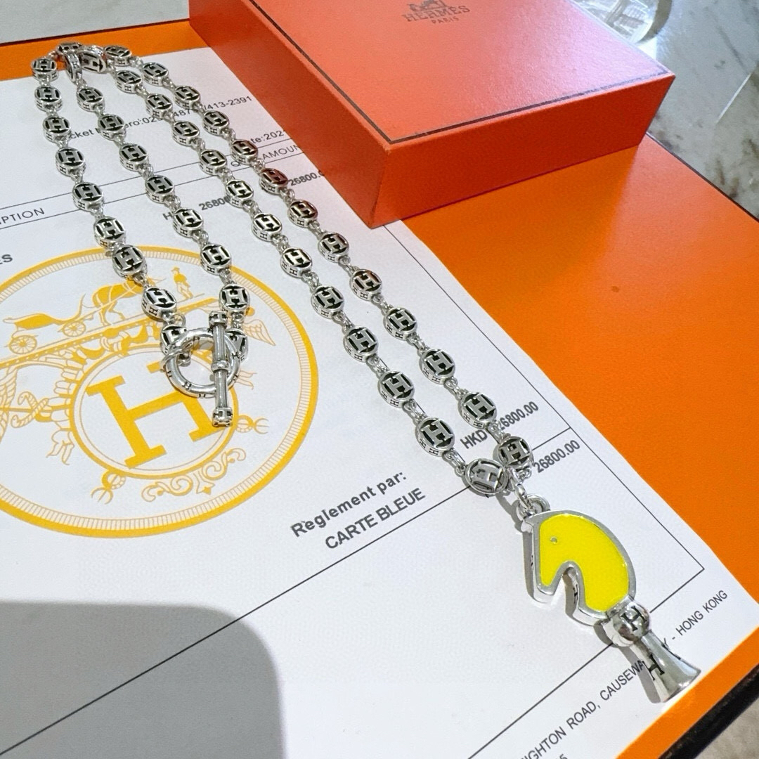 H**me5 horse necklace pig nose H necklace series jewelry imported materials customized must-have for men and women!