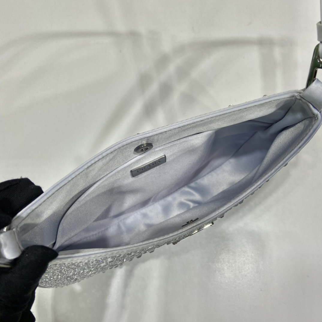 Pra*a Cleo Satin Bag With Crystals