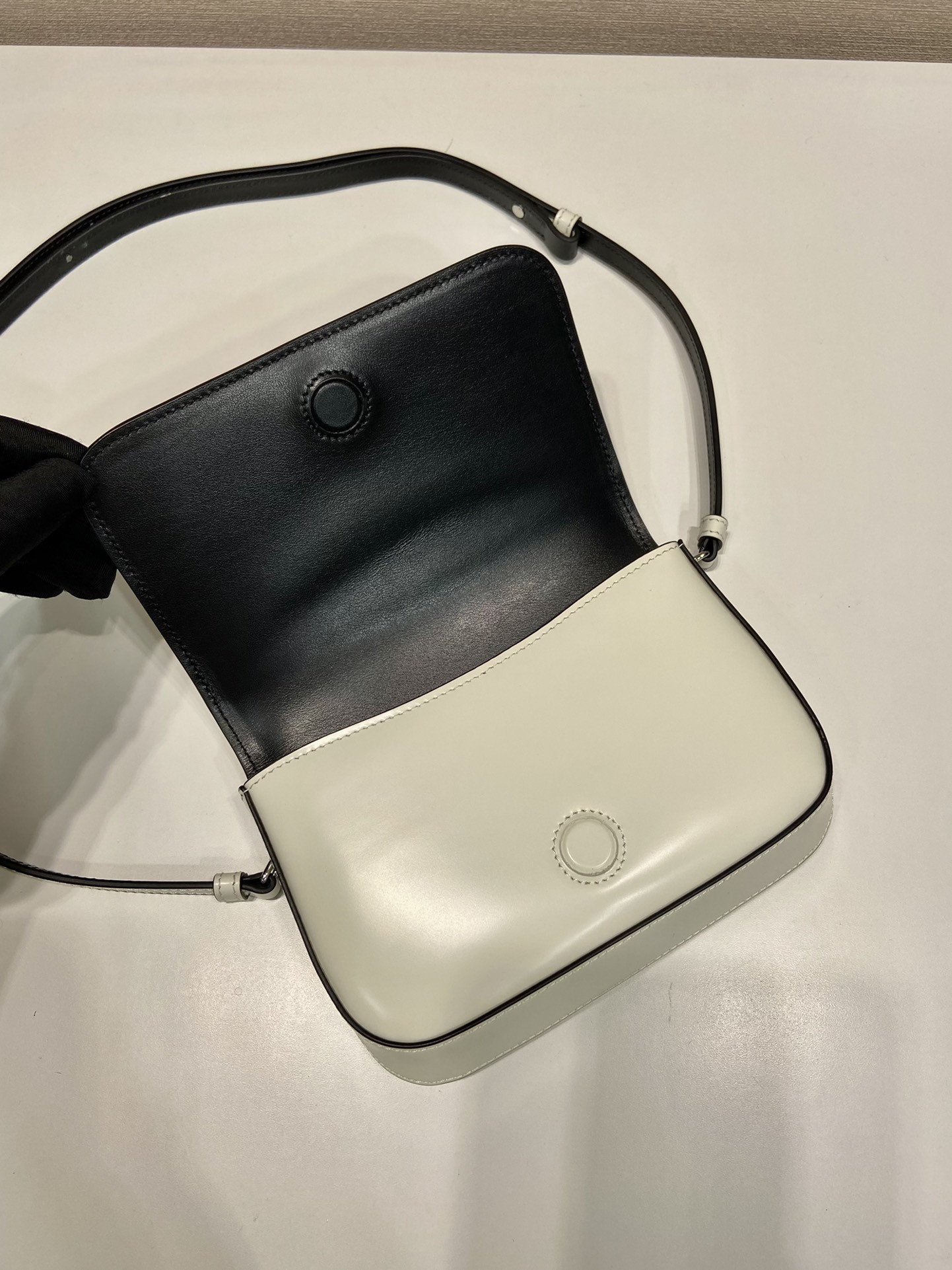 Pra*a Brushed Leather Mini-bag With Shoulder Strap Bag