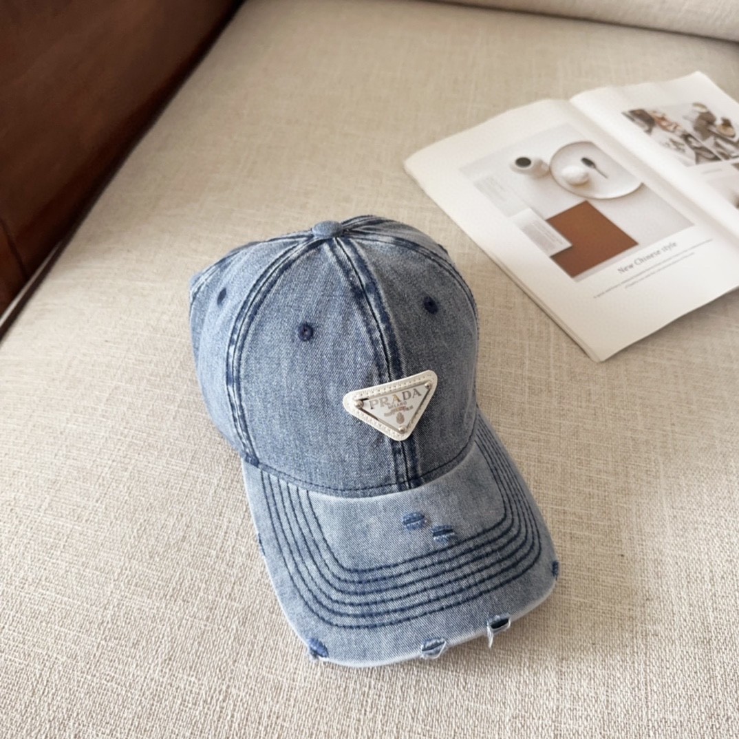 [#4814」 Pra*a baseball cap peaked ca p hat