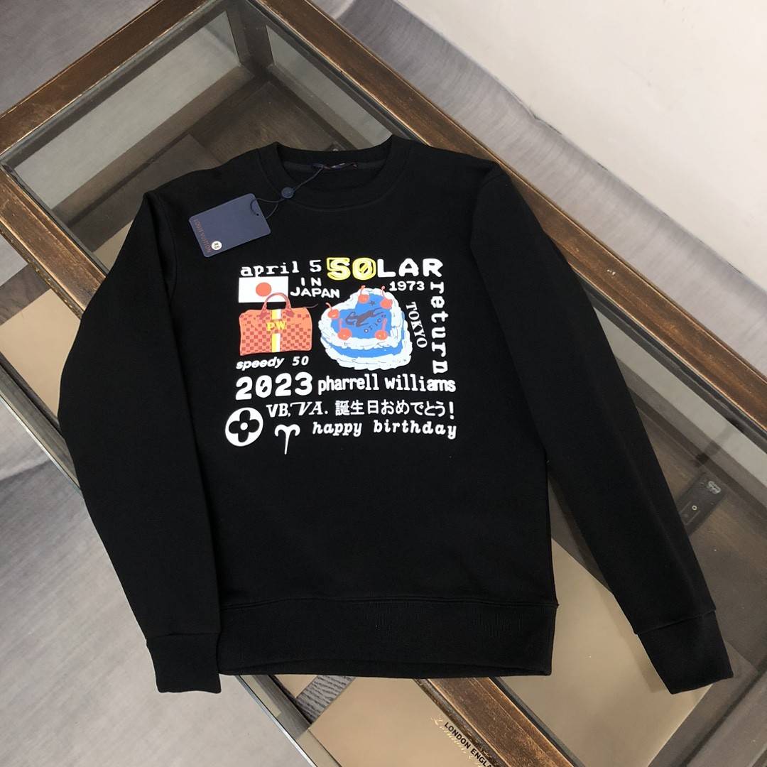 L0vis Vvtt0n 2023 new autumn and winter couples style round neck sweatshirt