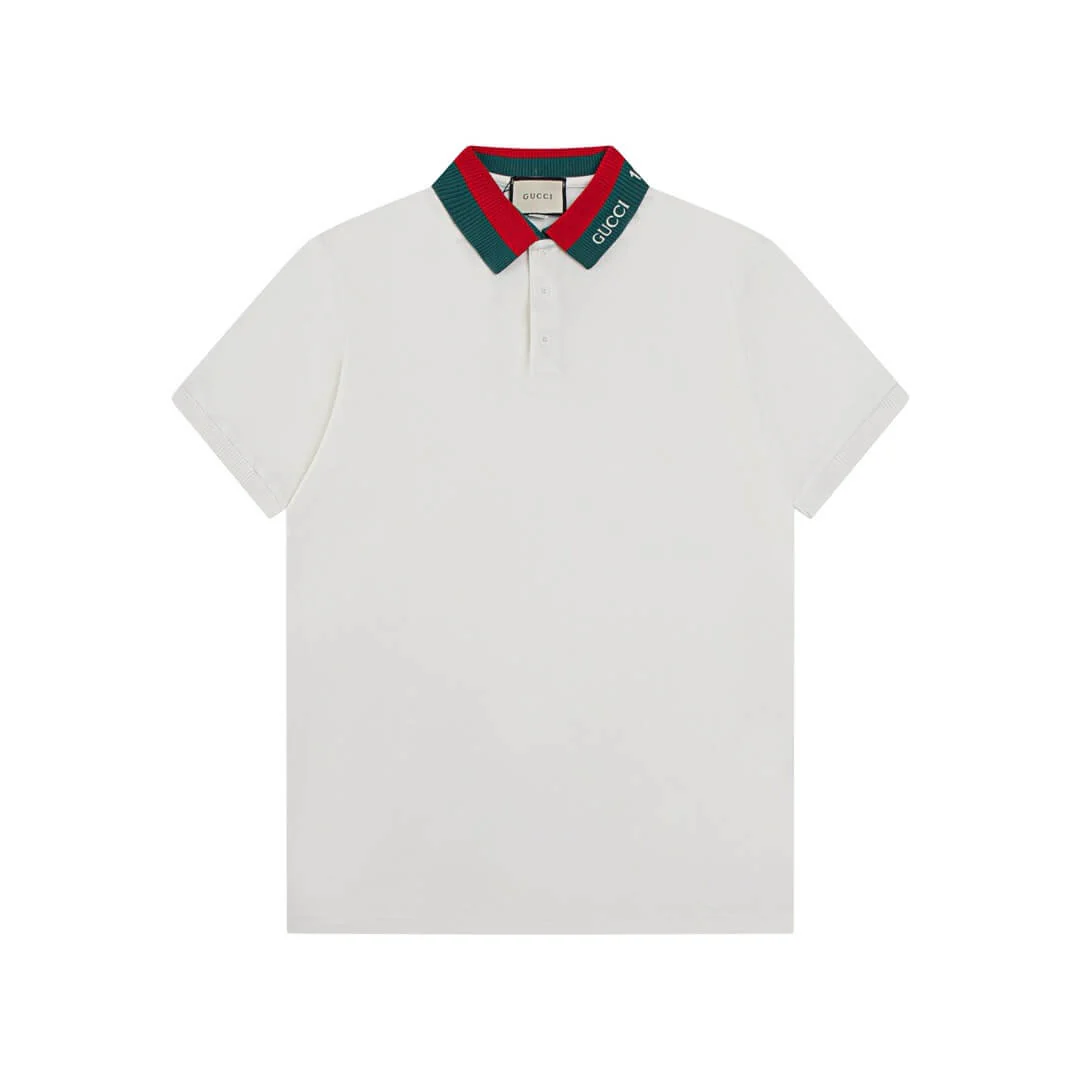 Neckline Letters Polo T Shirt