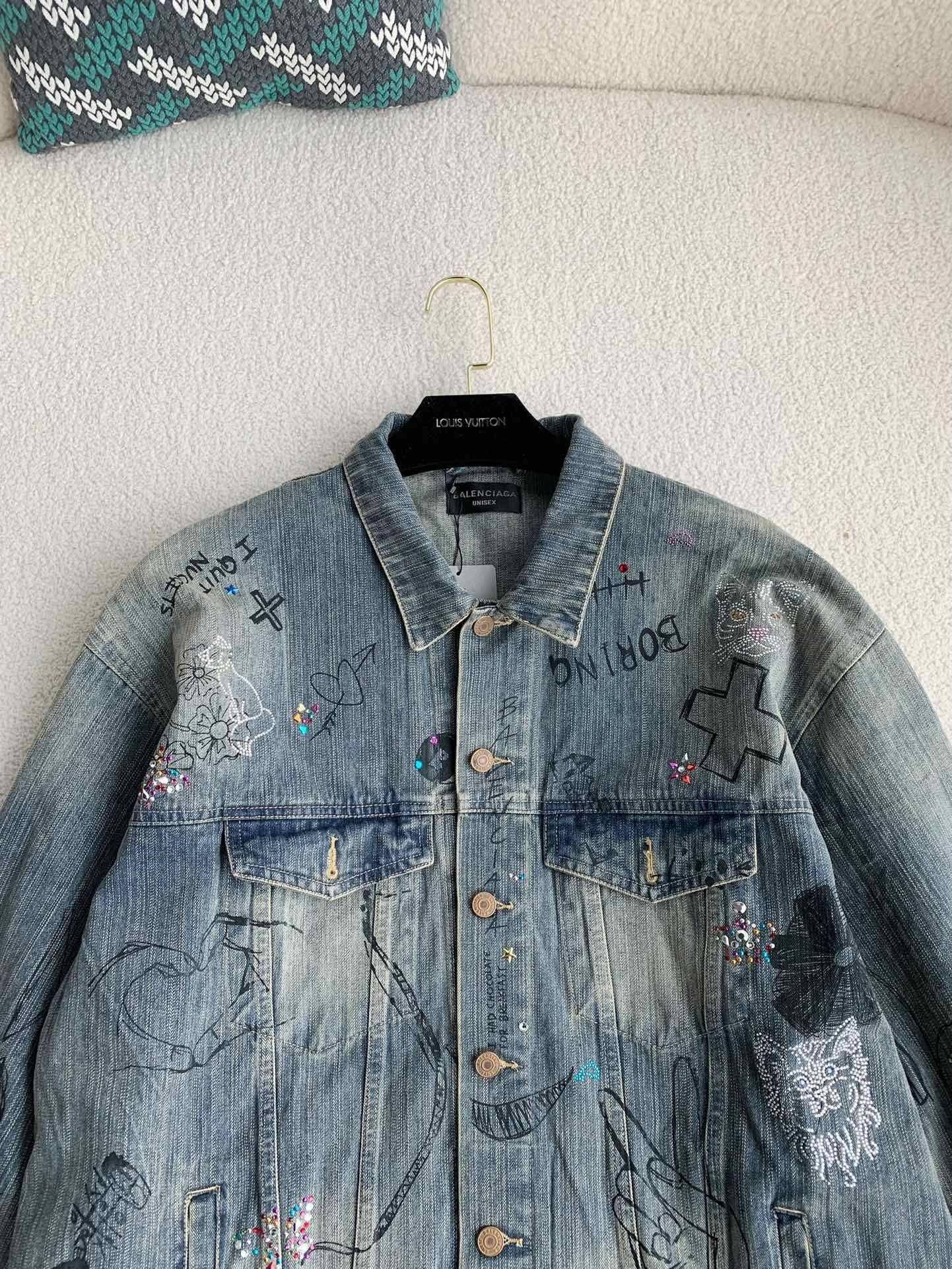 Ba1en*iaga Jean Jacket