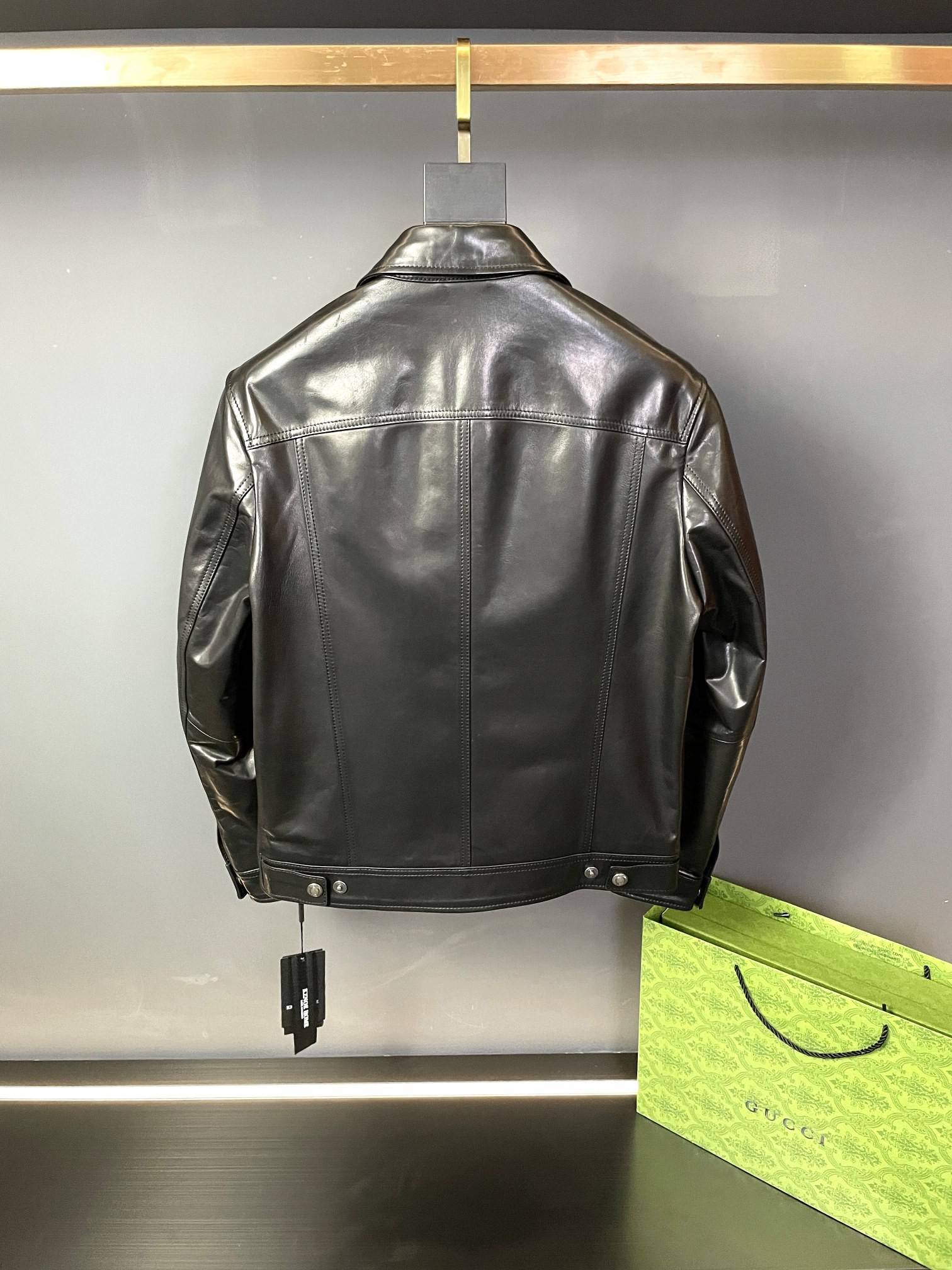 Tom Ford Sheepskin lapel leather jacket