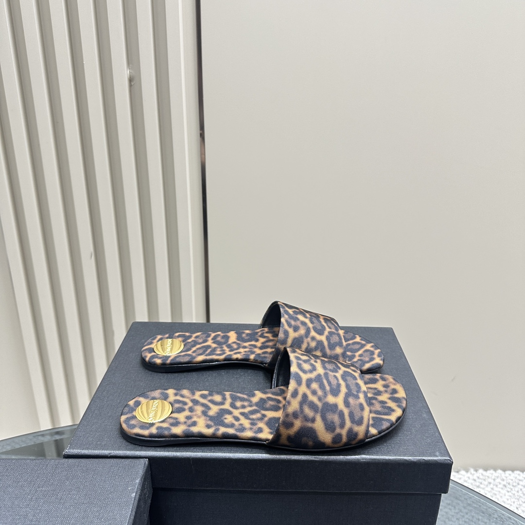 Y51 pointed open-toe high heels leopard slippers: 10.5CM size: 35-42 (41.42 custom-made, no return or exchange)