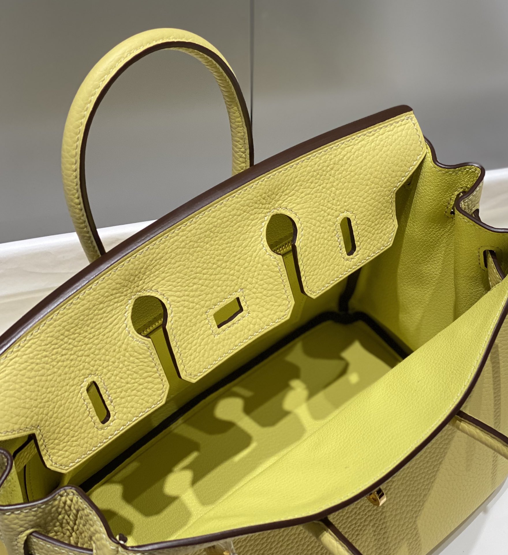 H**me5 Birkin Bag Chicken Yellow Size: 25cm