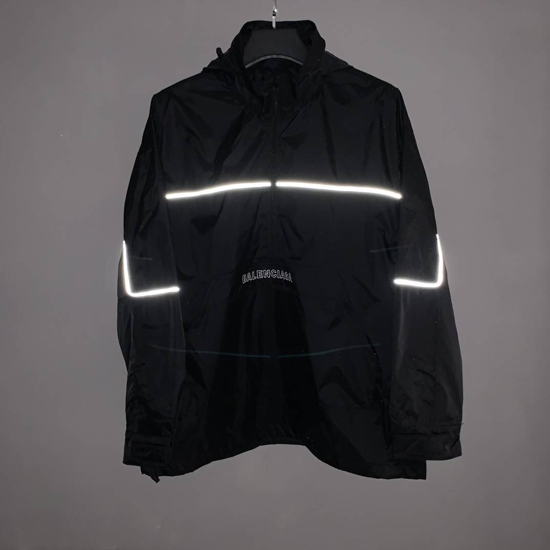 Ba1en*iaga BLCG reflective half zipper jacket