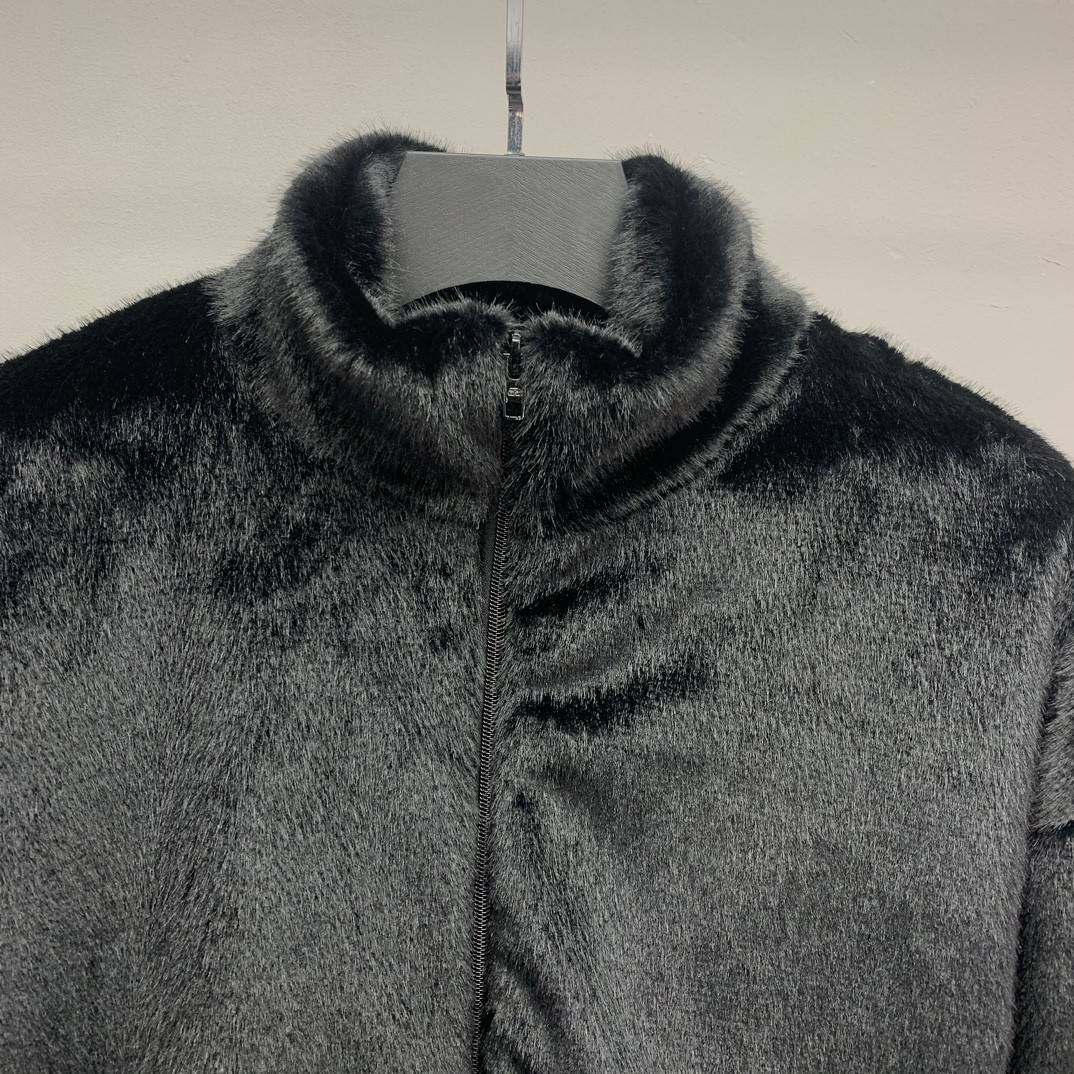 Ba1en*iaga embroidered fur jacket