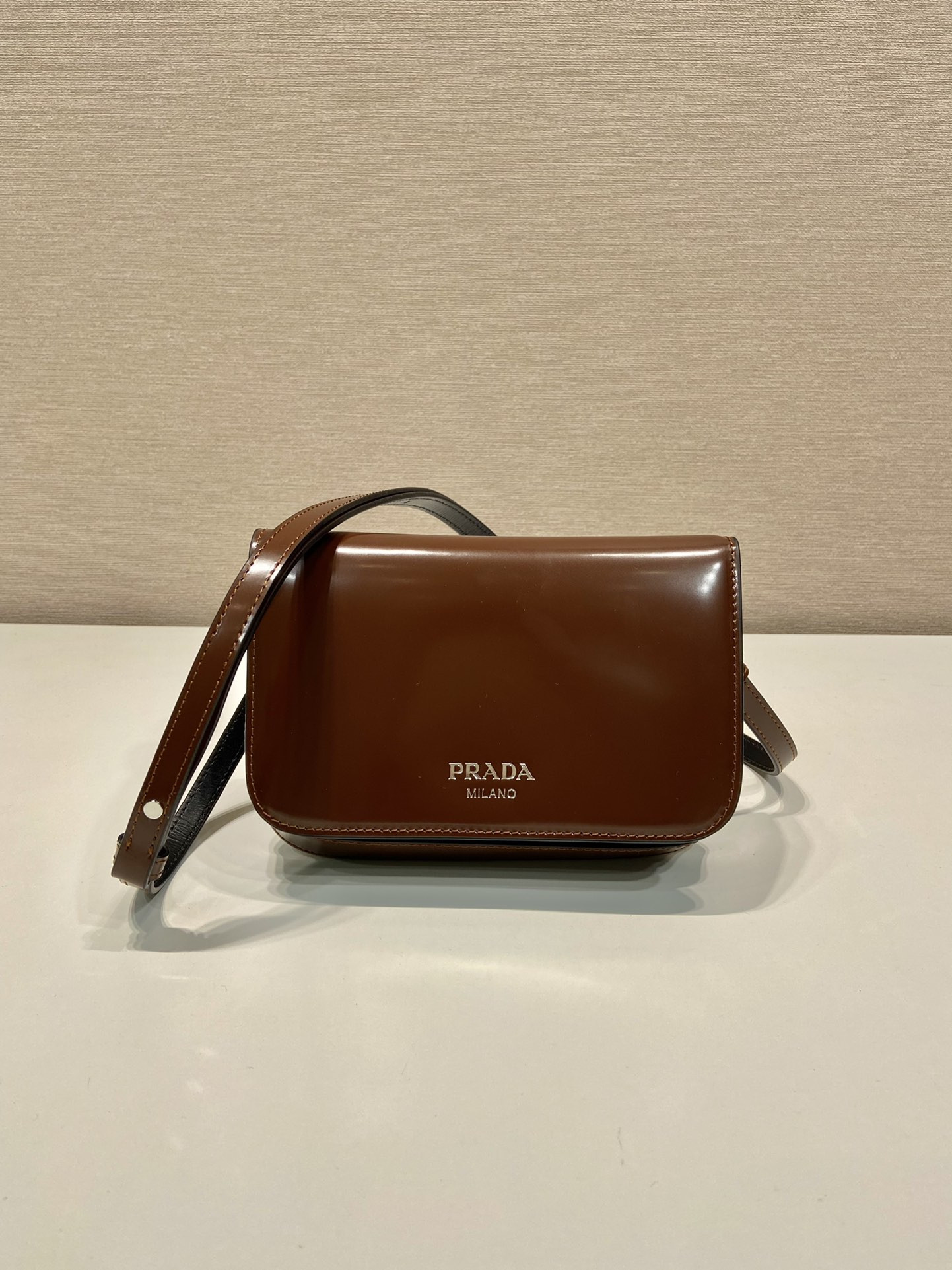 Pra*a Brushed Leather Mini-bag With Shoulder Strap Bag