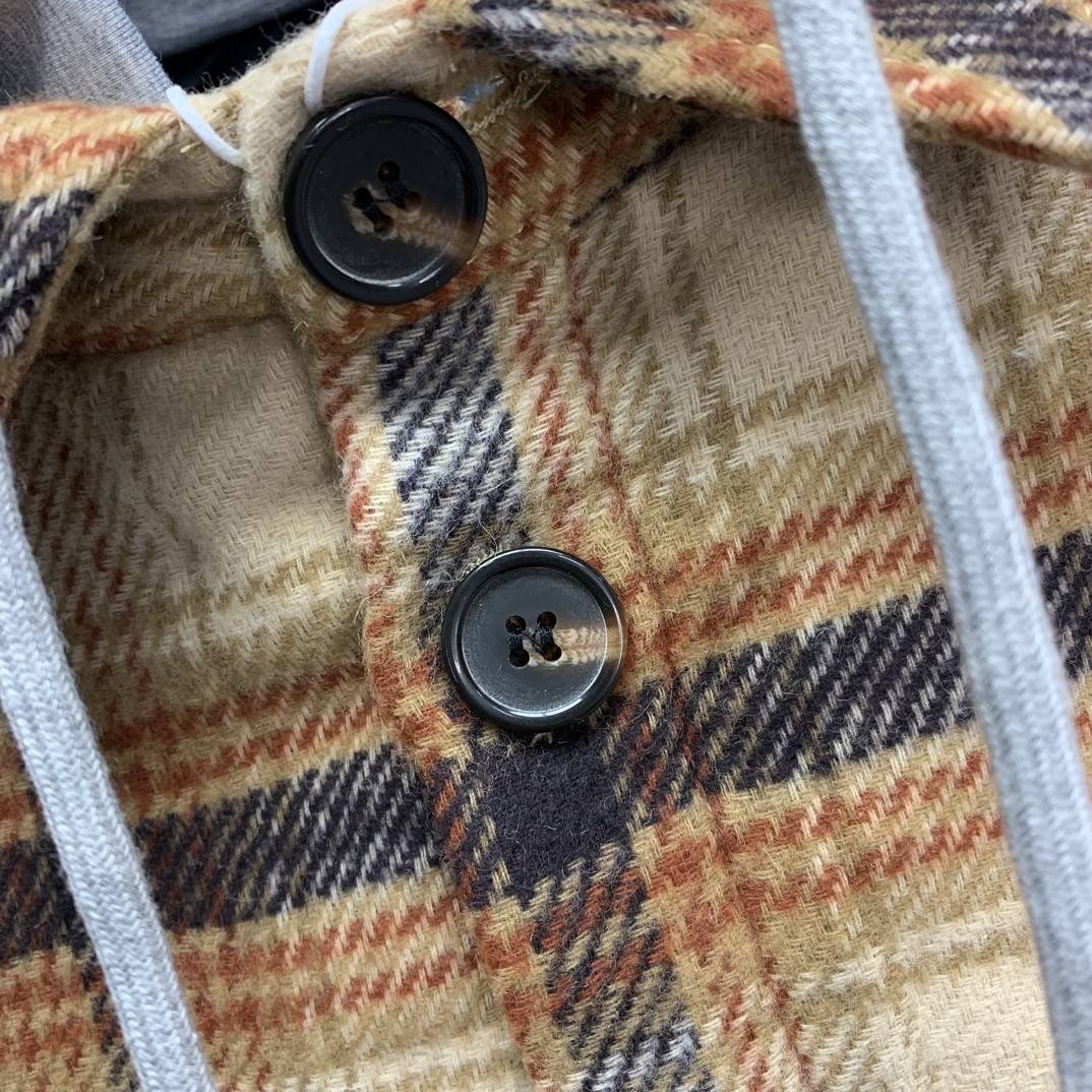 Ba1en*iaga flannel plaid shirt jacket