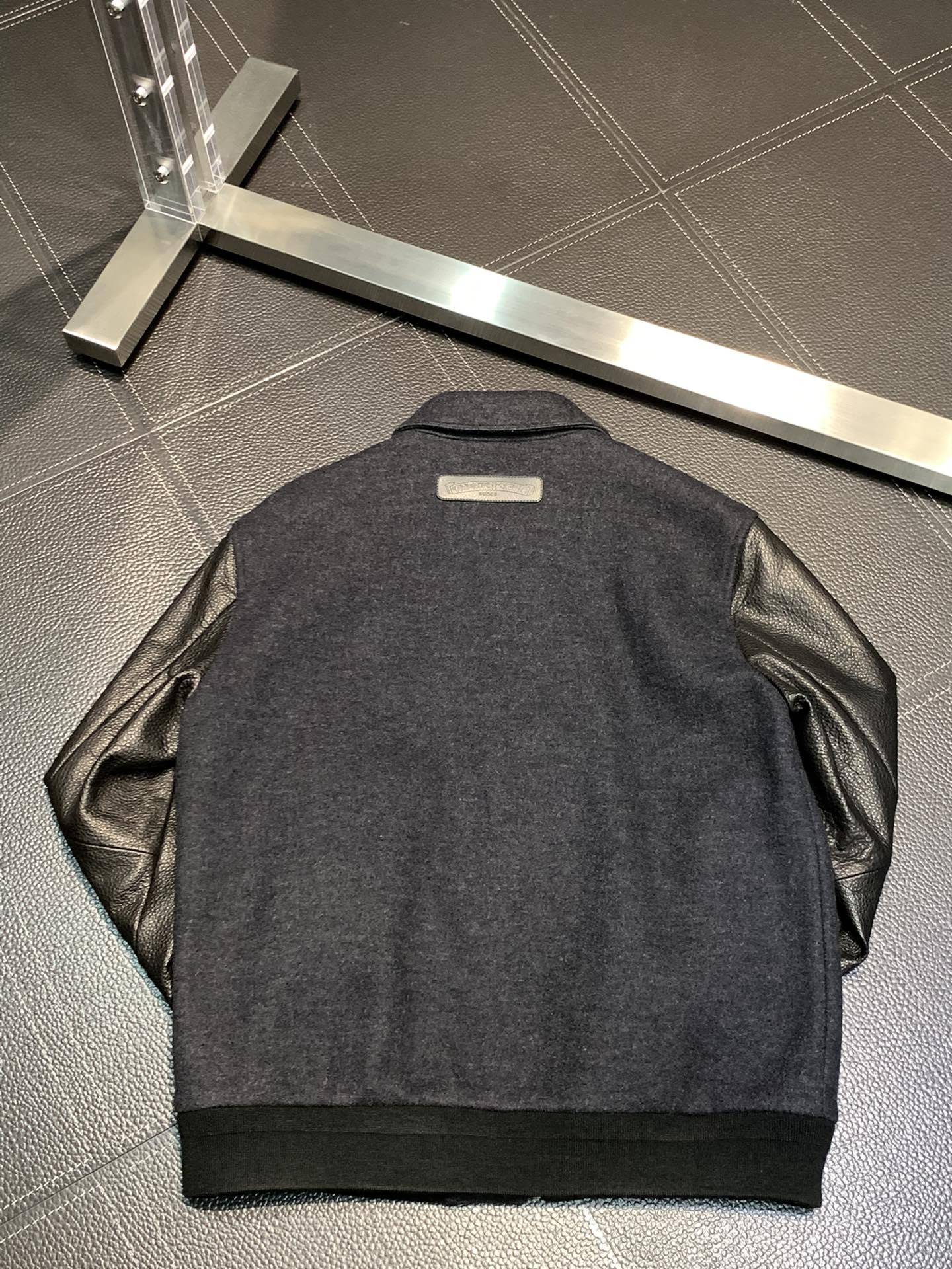 Ch*0me He**ts patchwork leather jacket