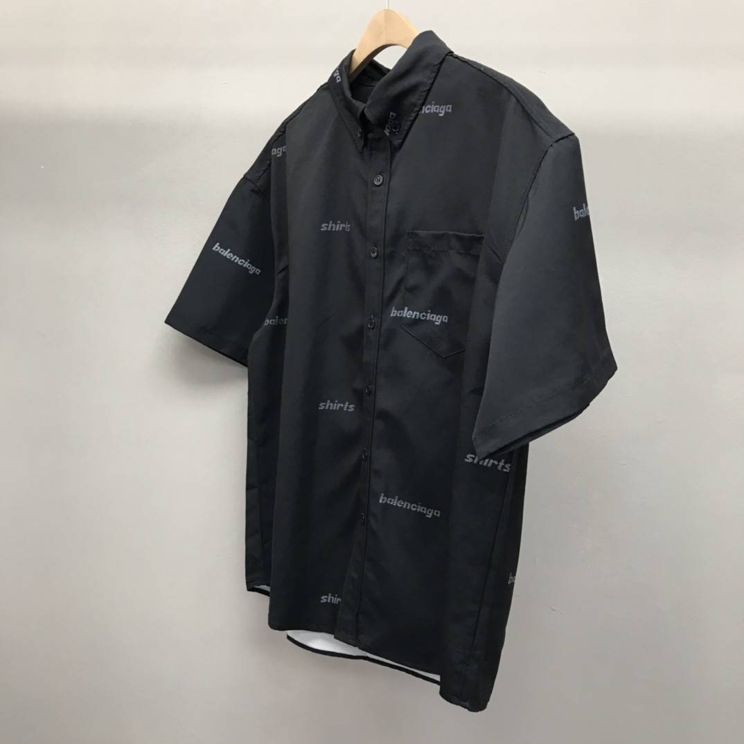 Ba1en*iaga bullet screen short sleeve shirt
