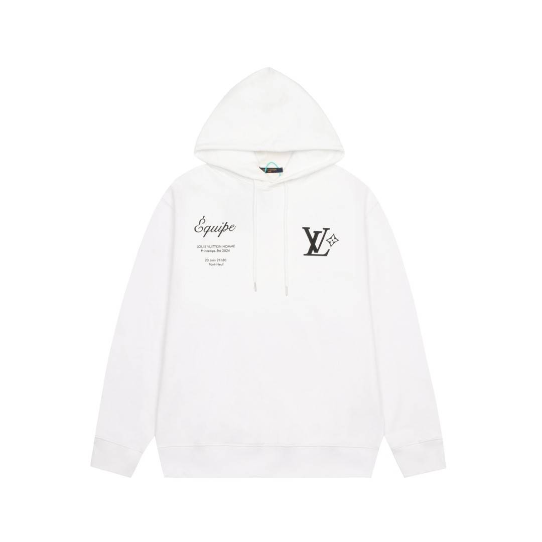 L0vis Vvtt0n 23ss new staff uniform letter hooded sweatshirt