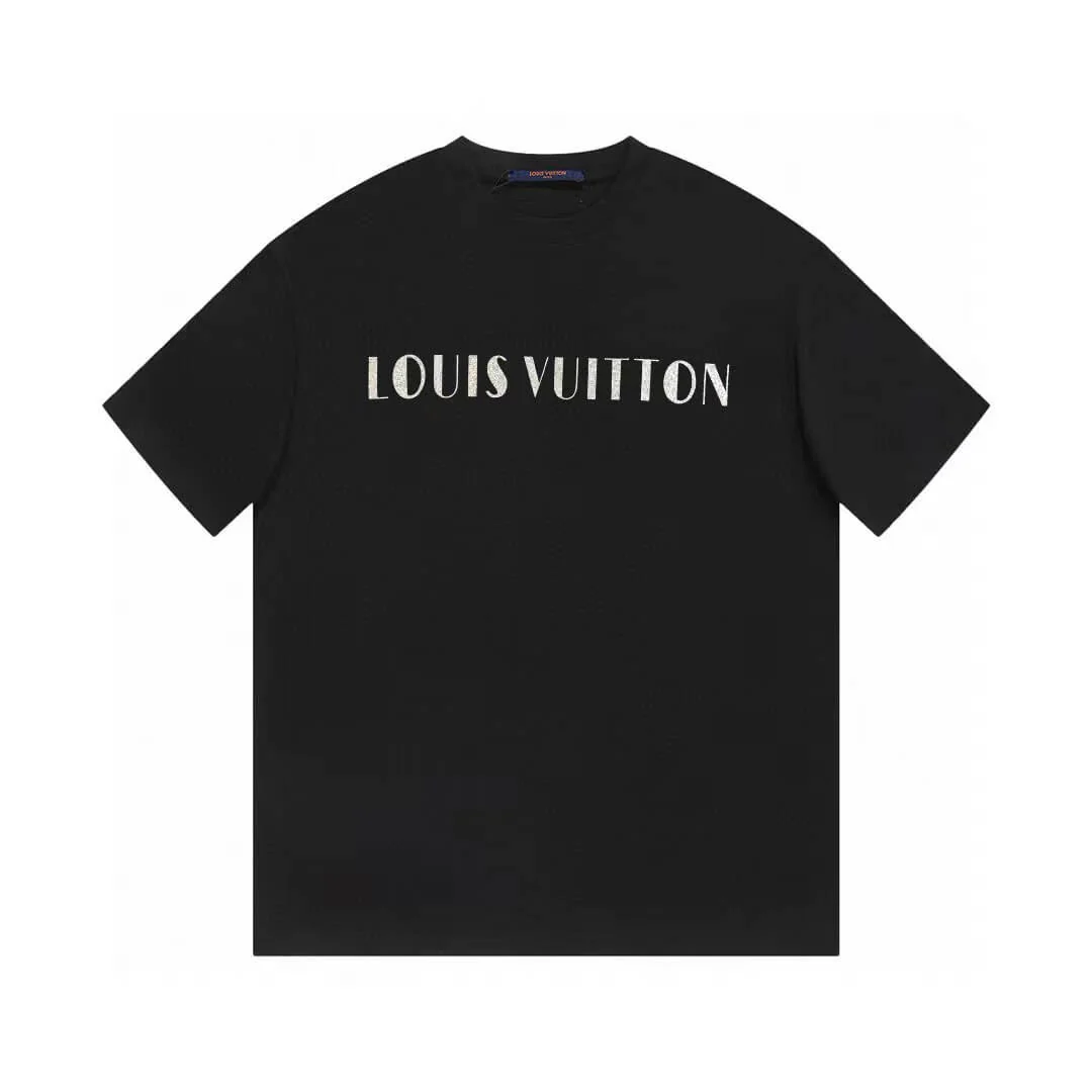 Silver Letter Print T Shirt