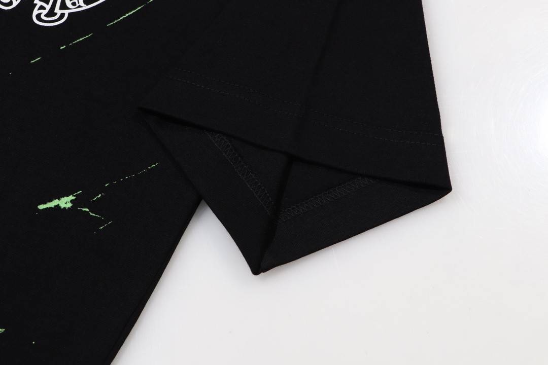 Ch*0me He**ts 24ss Crockett splash ink printing process short sleeve