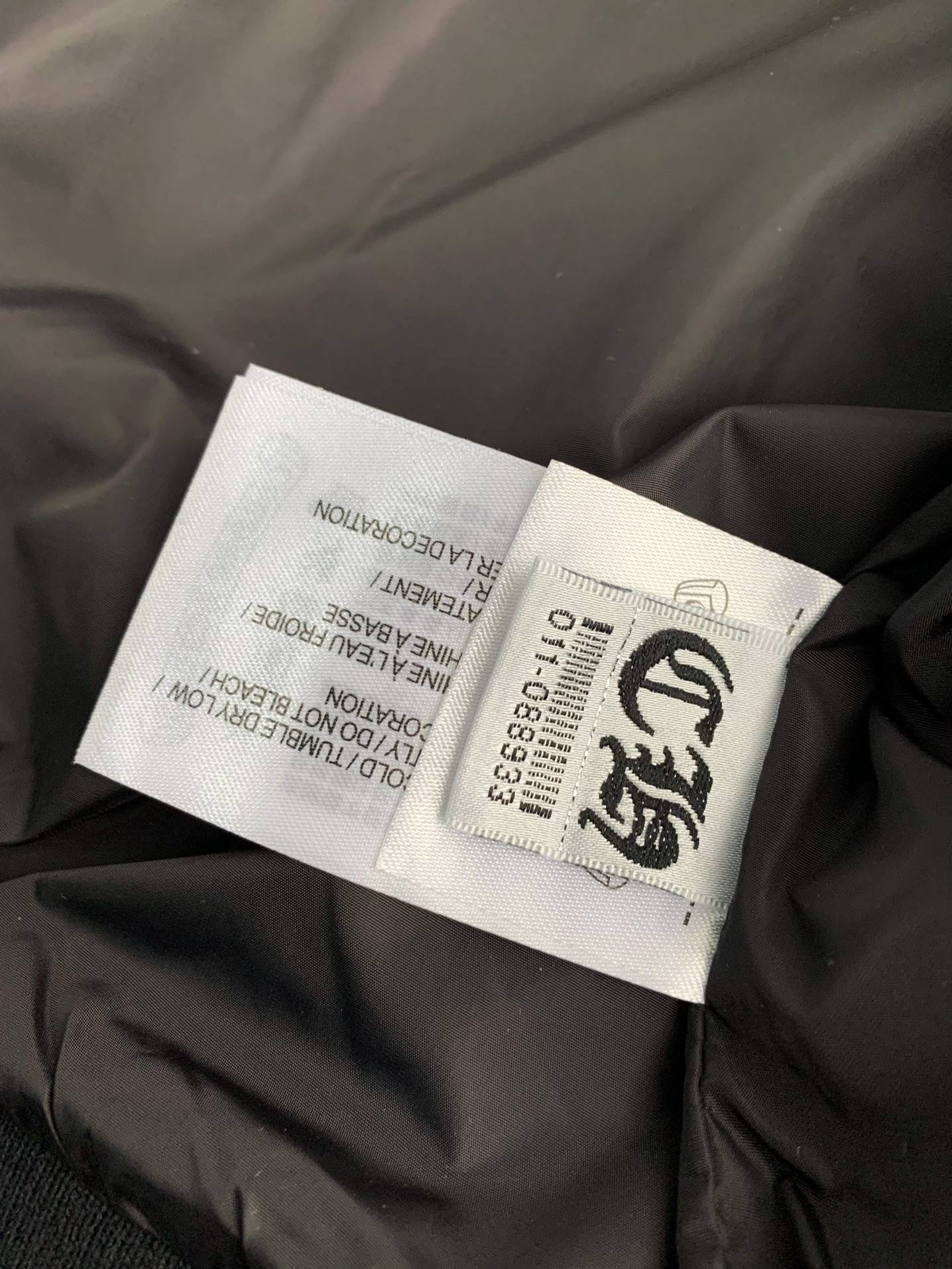 Ch*0me He**ts Embroidered patchwork wool baseball jacket