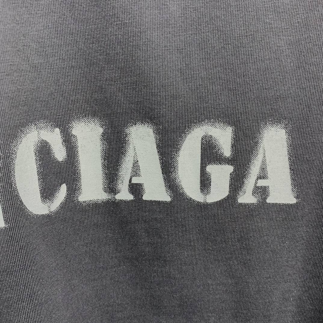 Ba1en*iaga front and back T-shirt with blurred letters
