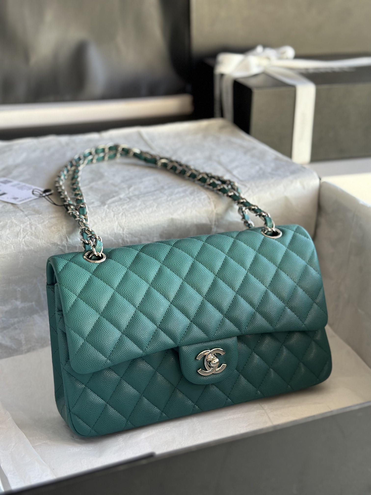 Chanle Classic Double Flap Silver Hardware