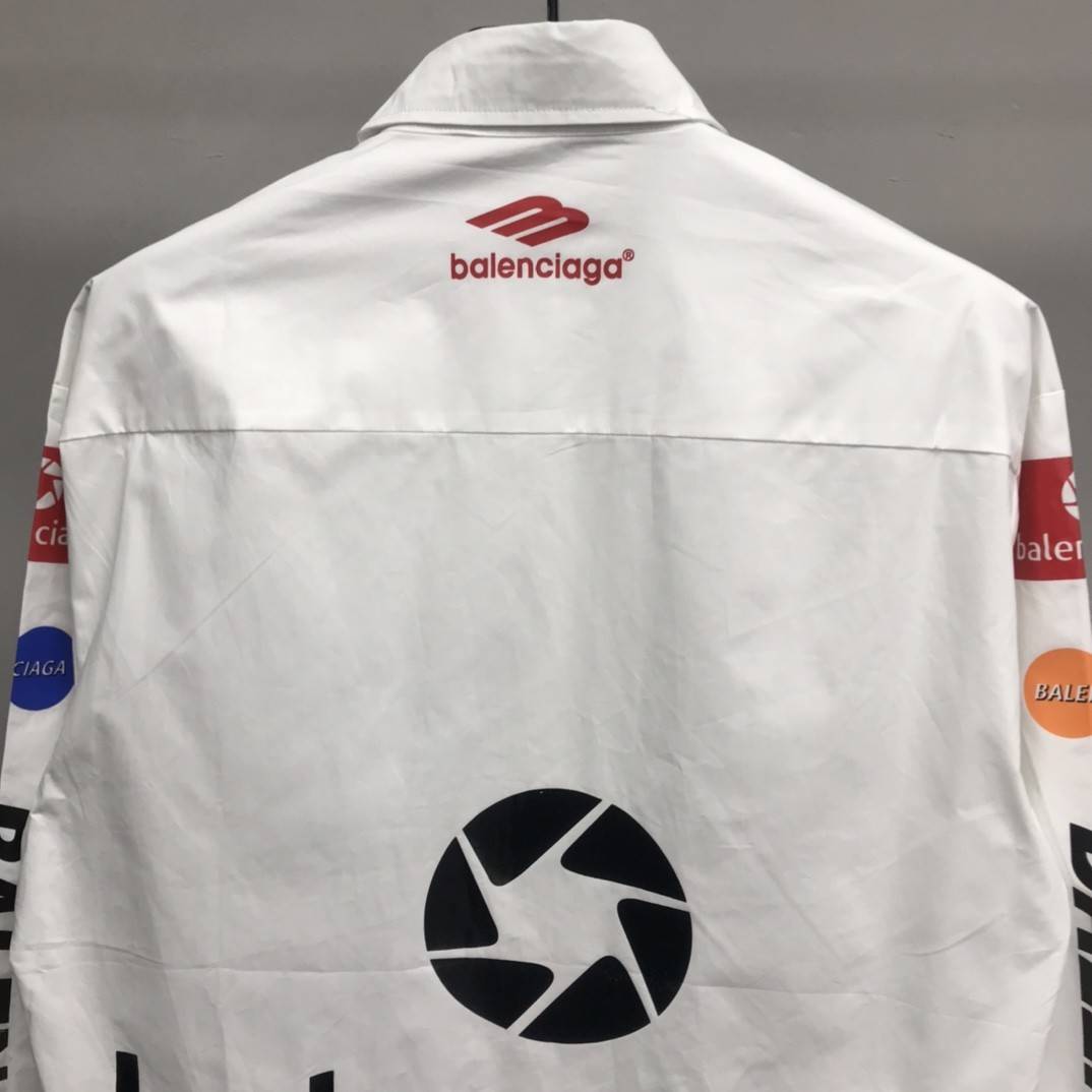 Ba1en*iaga LOGO LOGO racing style long sleeve shirt