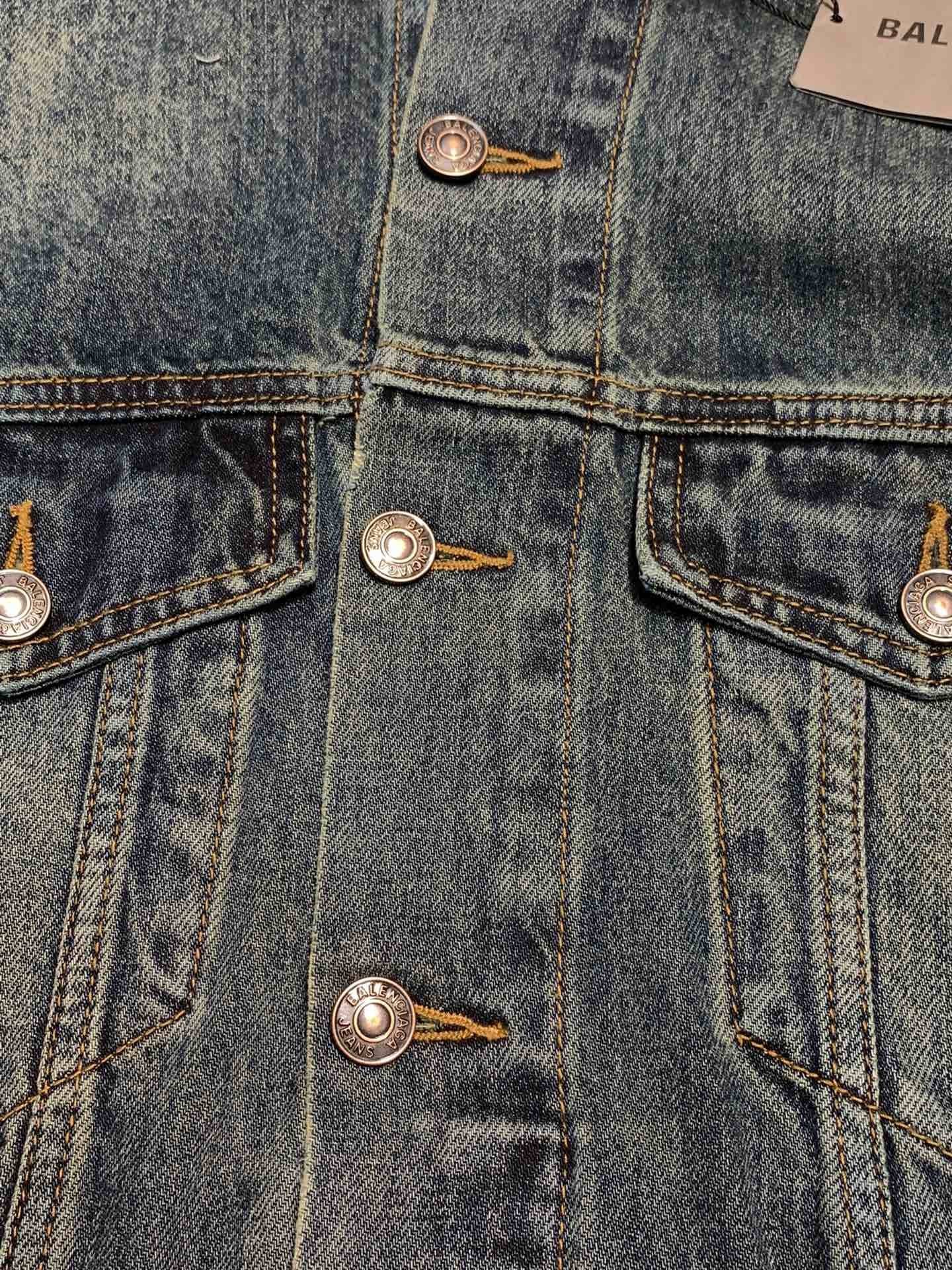 Ba1en*iaga hooded denim jacket