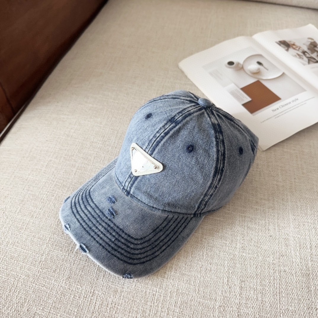 [#4814」 Pra*a baseball cap peaked ca p hat