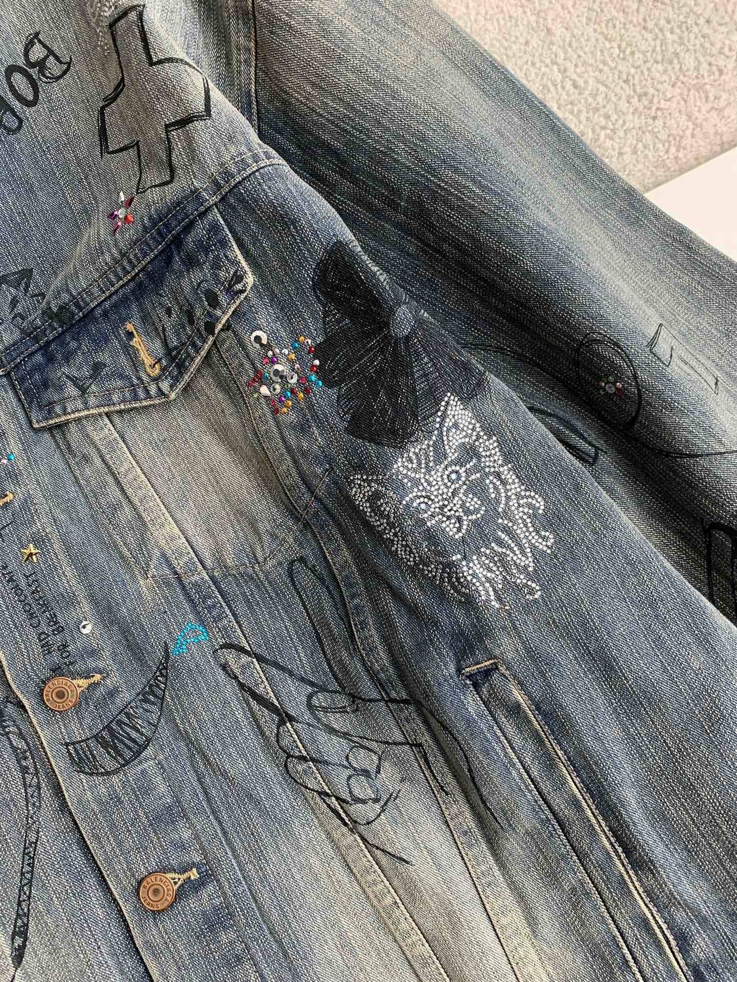 Ba1en*iaga Jean Jacket