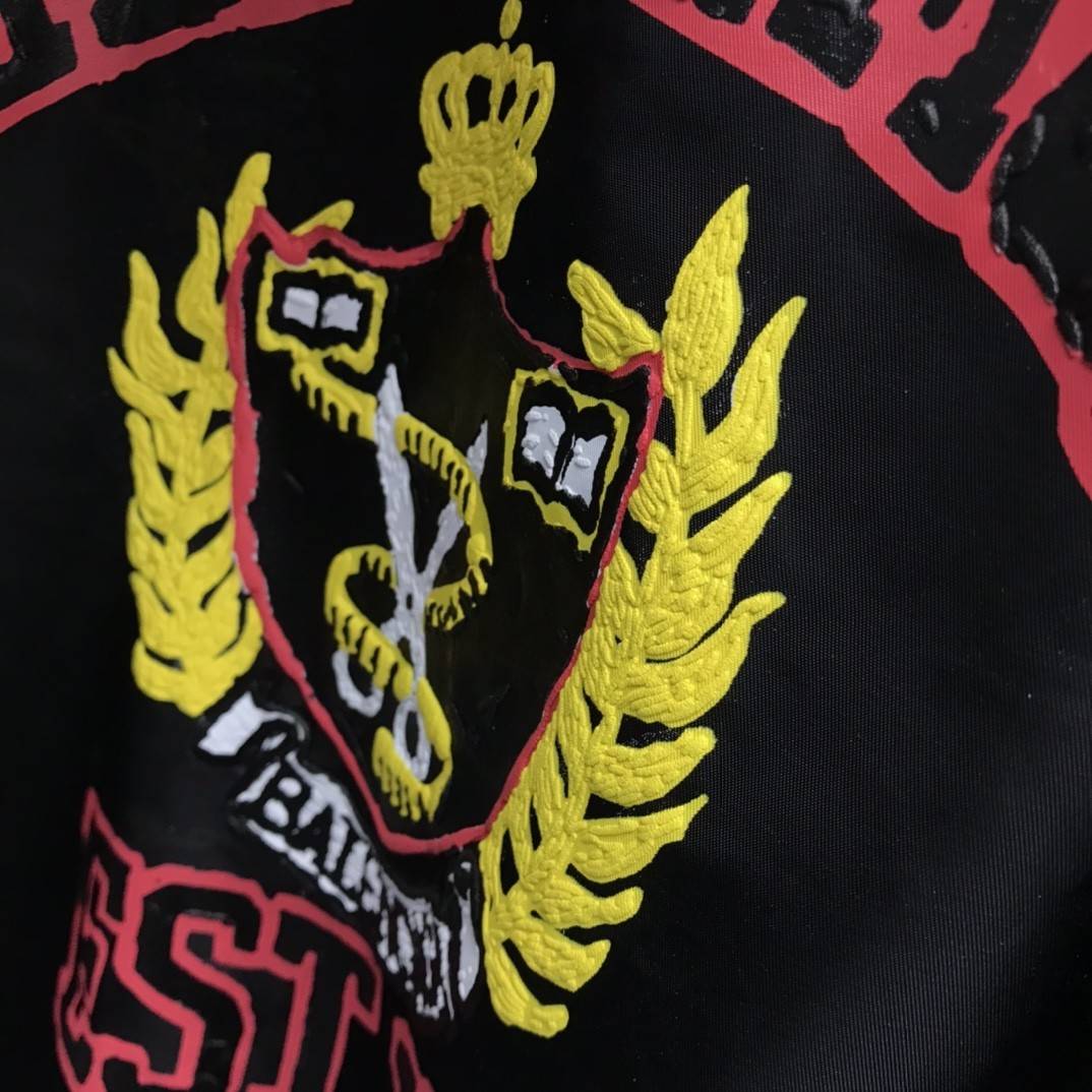 Ba1en*iaga foamed wheat logo jacket