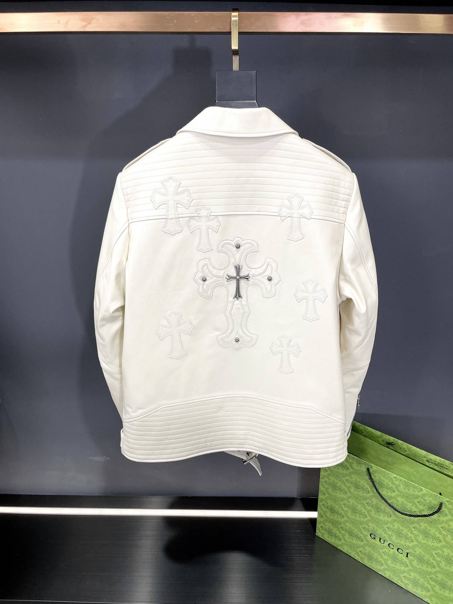 Ch*0me He**ts motorcycle leather jacket