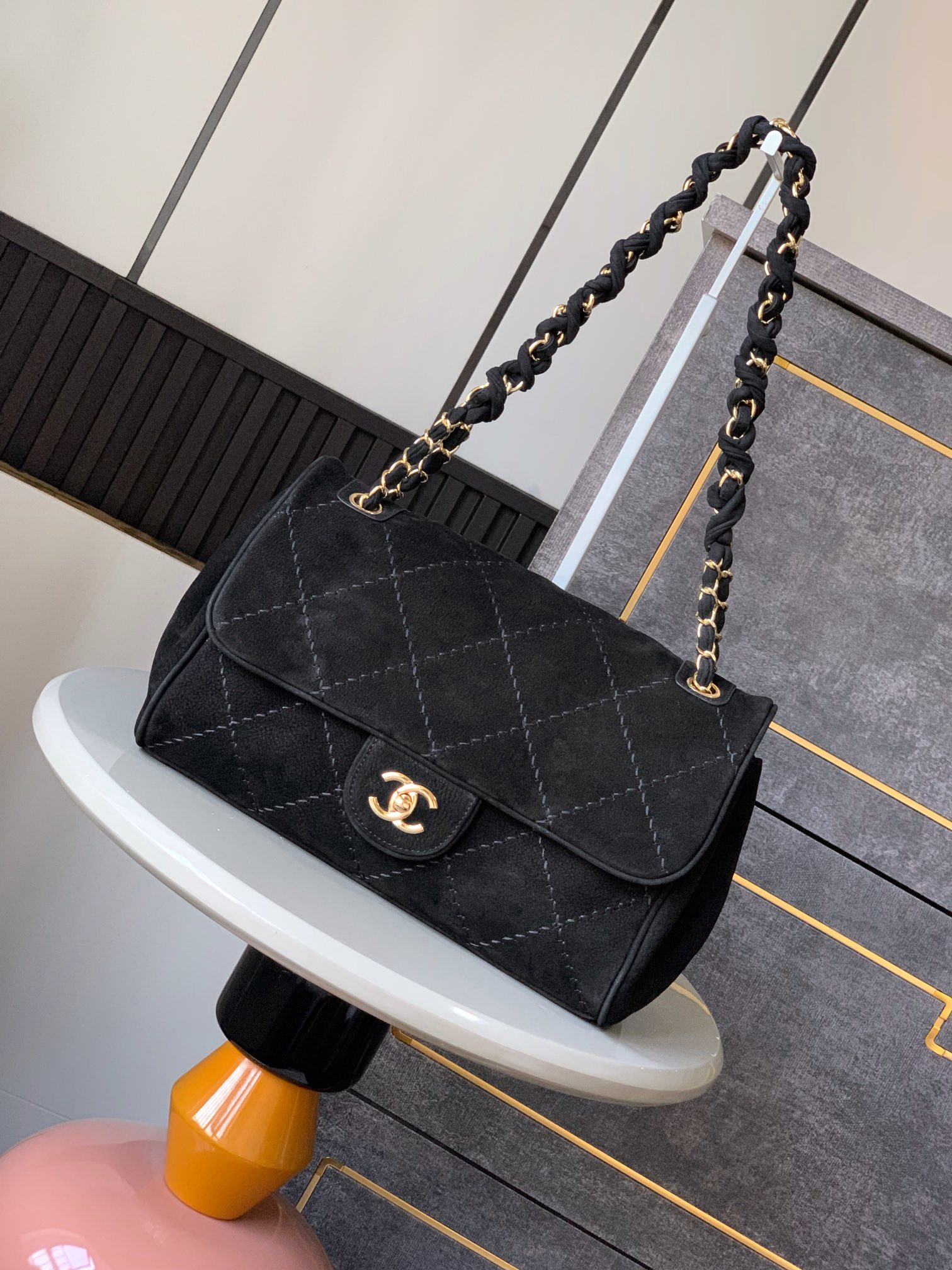 Ch**el Classic Hand Bag Gold Handware