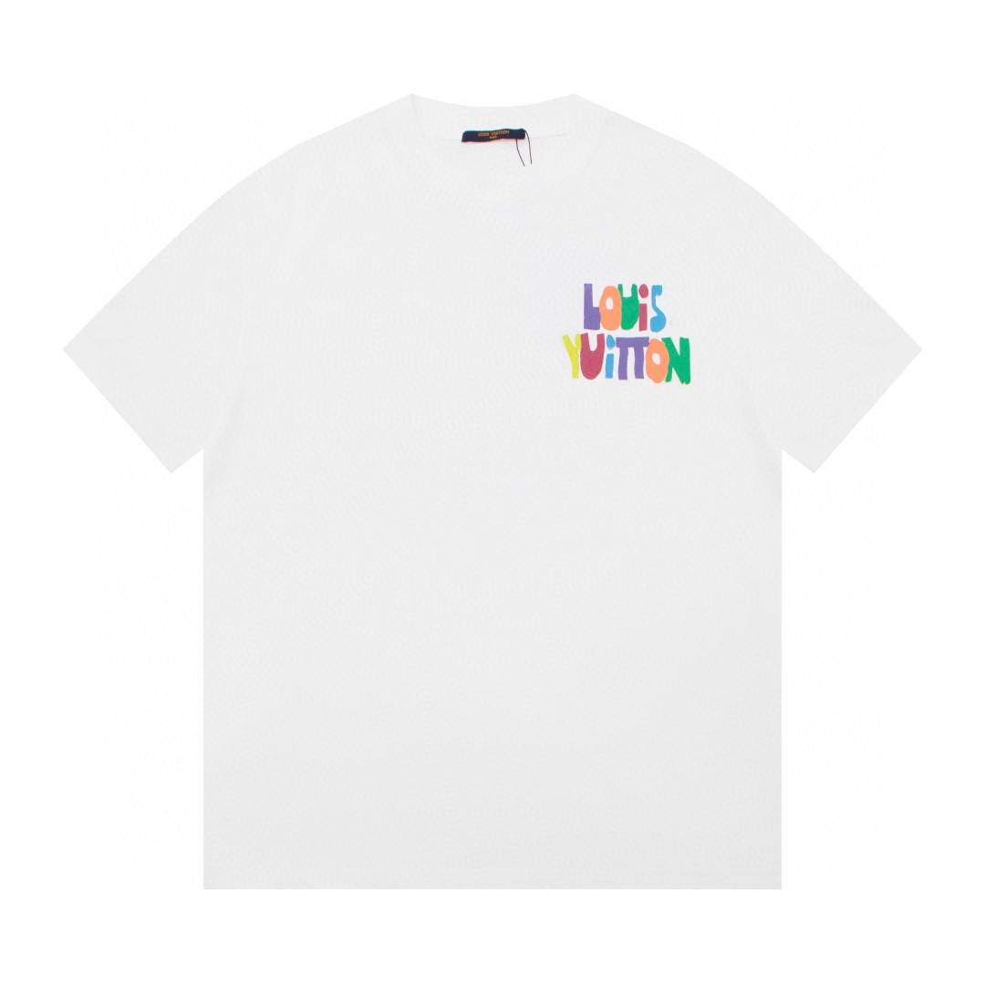 L0vis Vvtt0n 23ss front and back patterned t-shirt