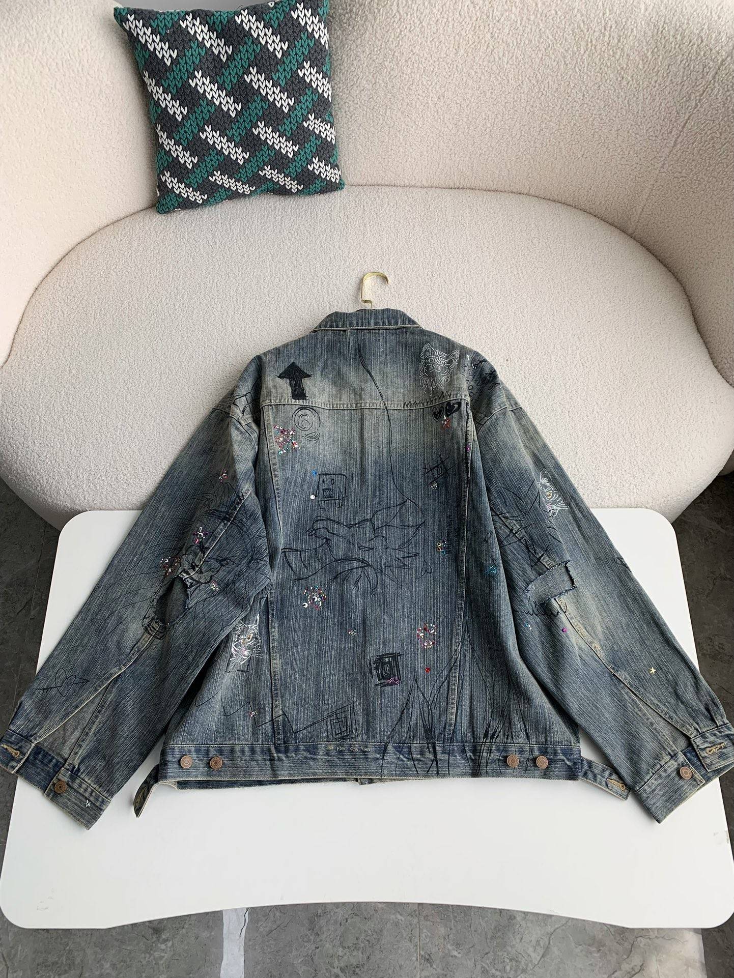Ba1en*iaga Jean Jacket