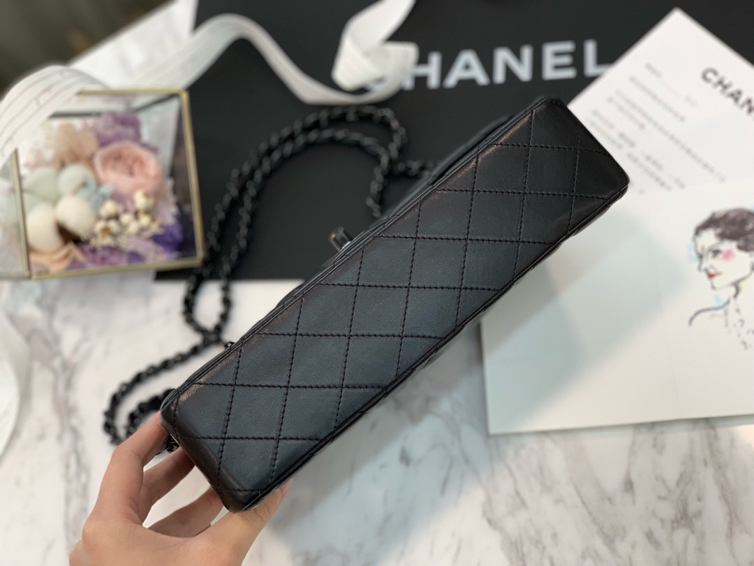 Chanle Classic Double Flap Lambskin Leather