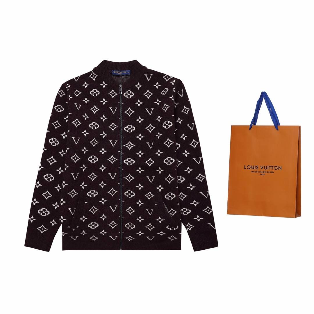 L0vis Vvtt0n chest stripe patchwork long-sleeved coat jacket