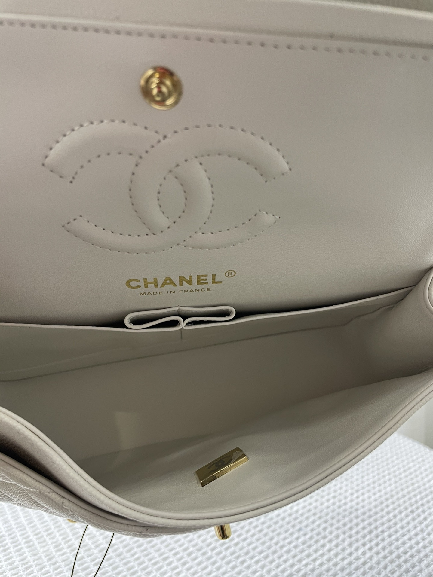 Chanle Small Classic Handbag Gold Hardware