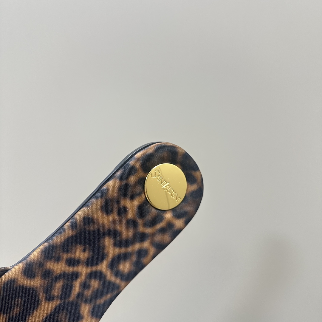 Y51 pointed open-toe high heels leopard slippers: 10.5CM size: 35-42 (41.42 custom-made, no return or exchange)