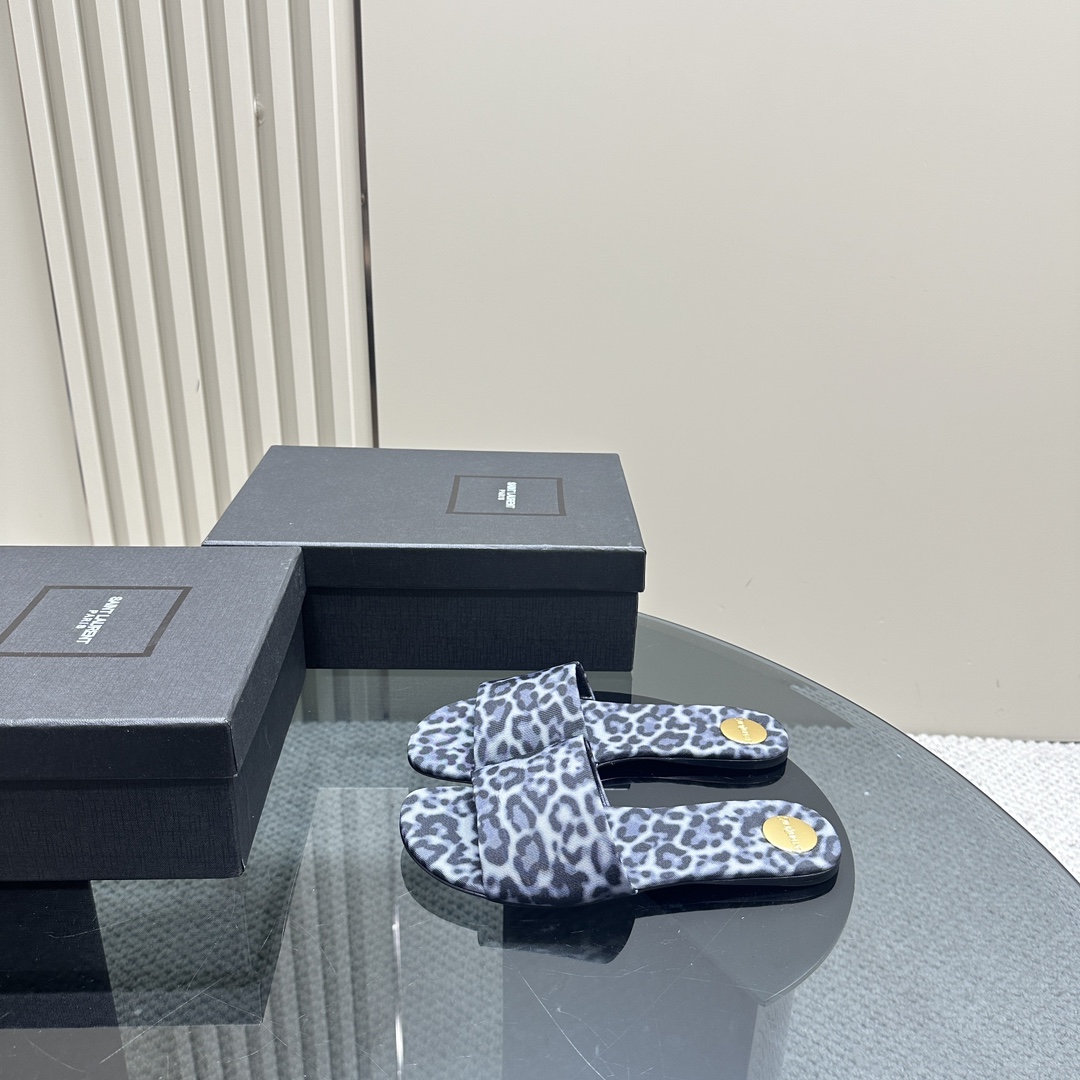 Y51 pointed open-toe high heels leopard slippers: 10.5CM size: 35-42 (41.42 custom-made, no return or exchange)