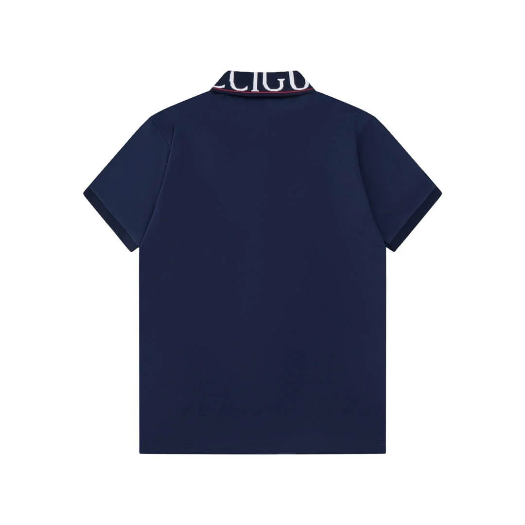 Neckline Letters Polo T Shirt