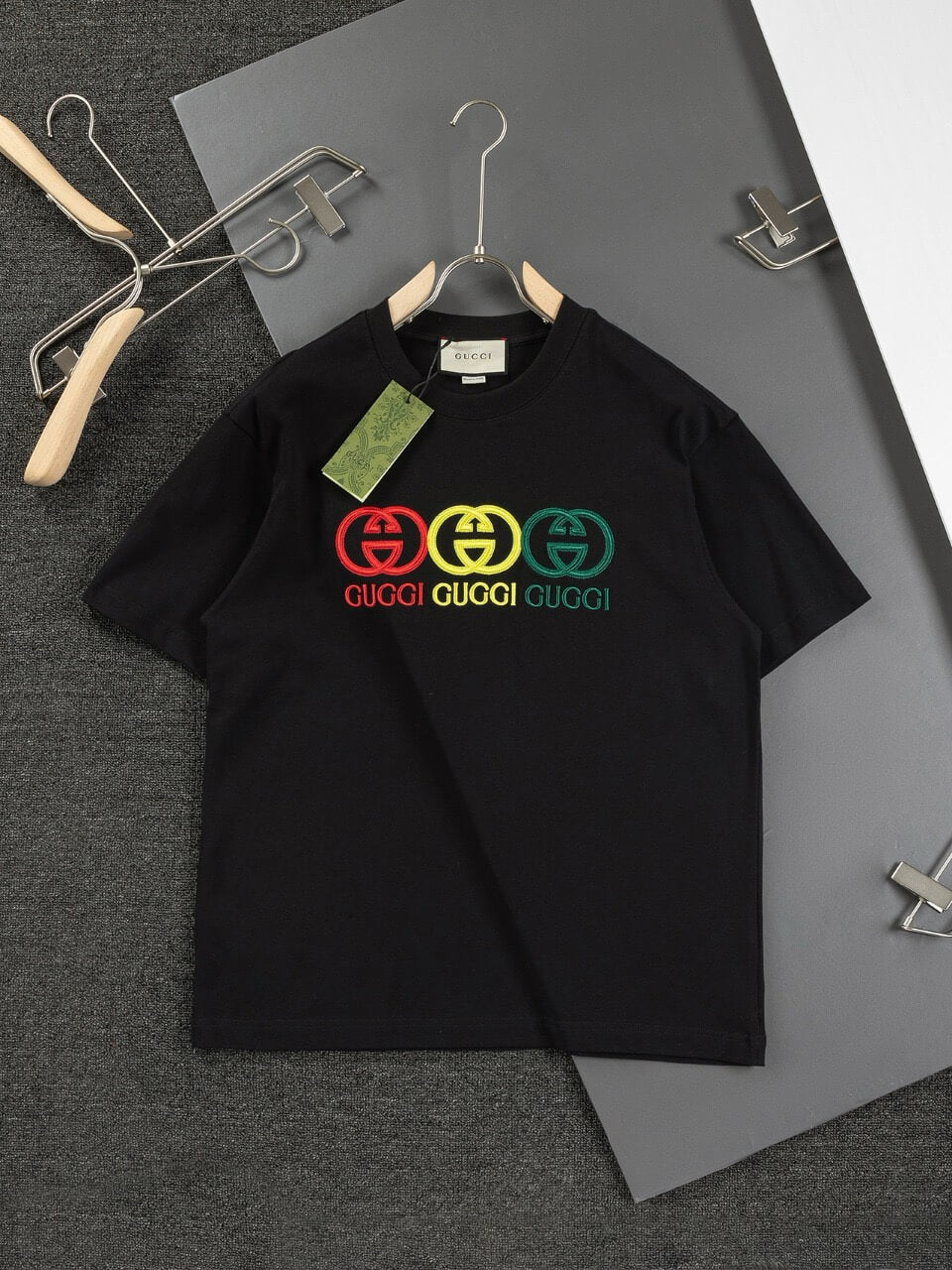 Three-Color Embroidery T Shirt