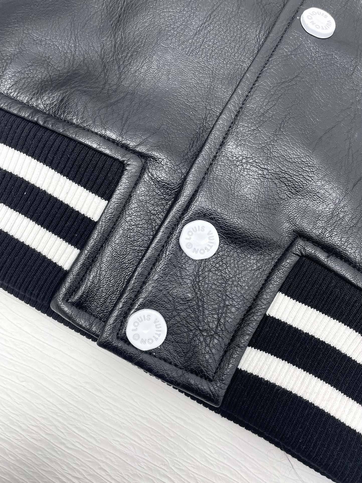 L0vis Vvtt0n Baseball blouson jacket with sheepskin body and wool sleeves