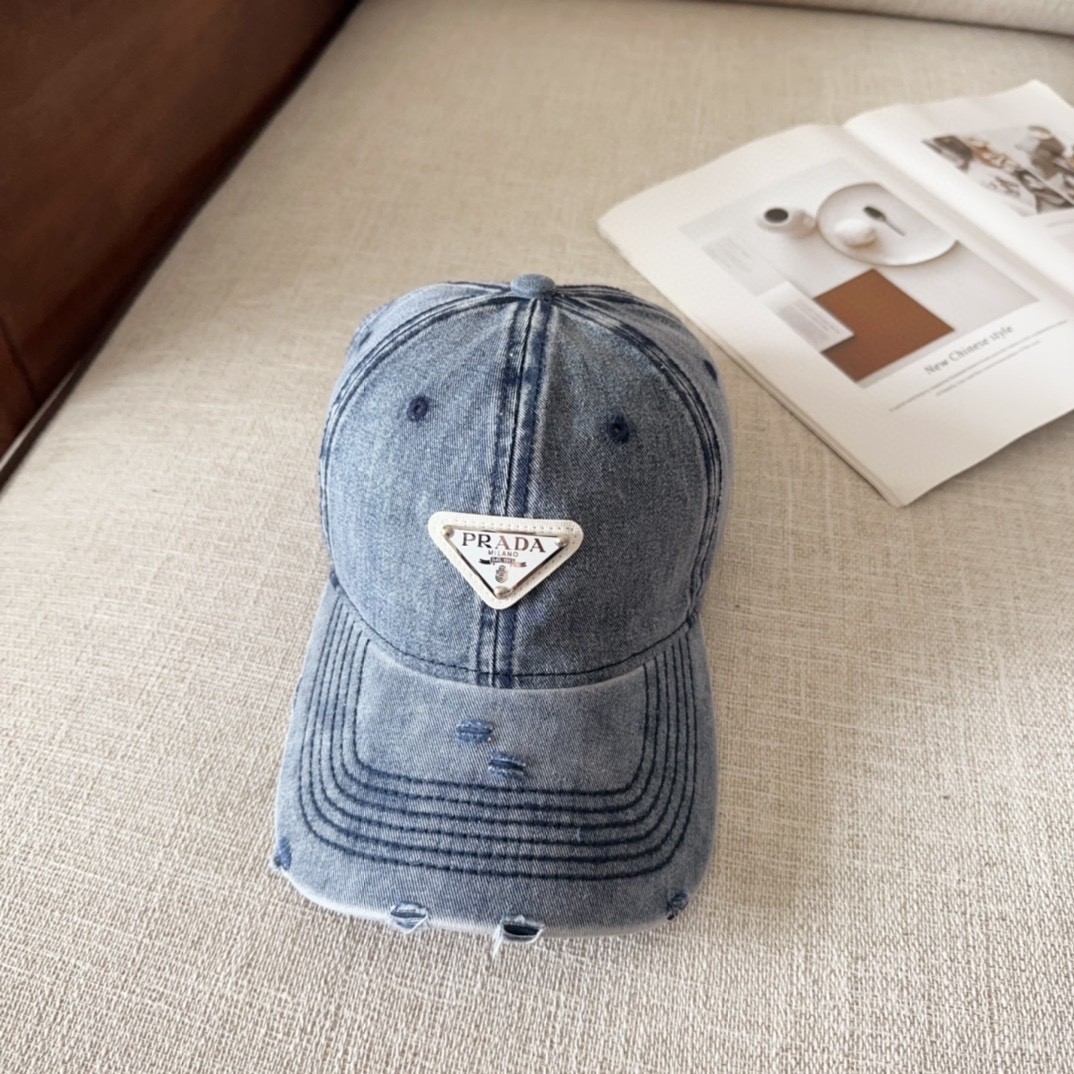 [#4814」 Pra*a baseball cap peaked ca p hat