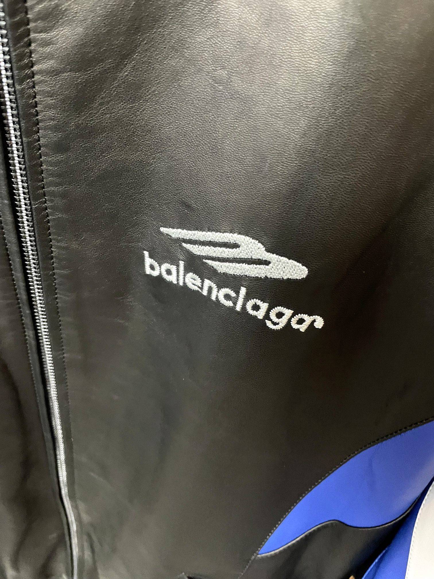 Ba1en*iaga 2023 Hooded Leather Jacket