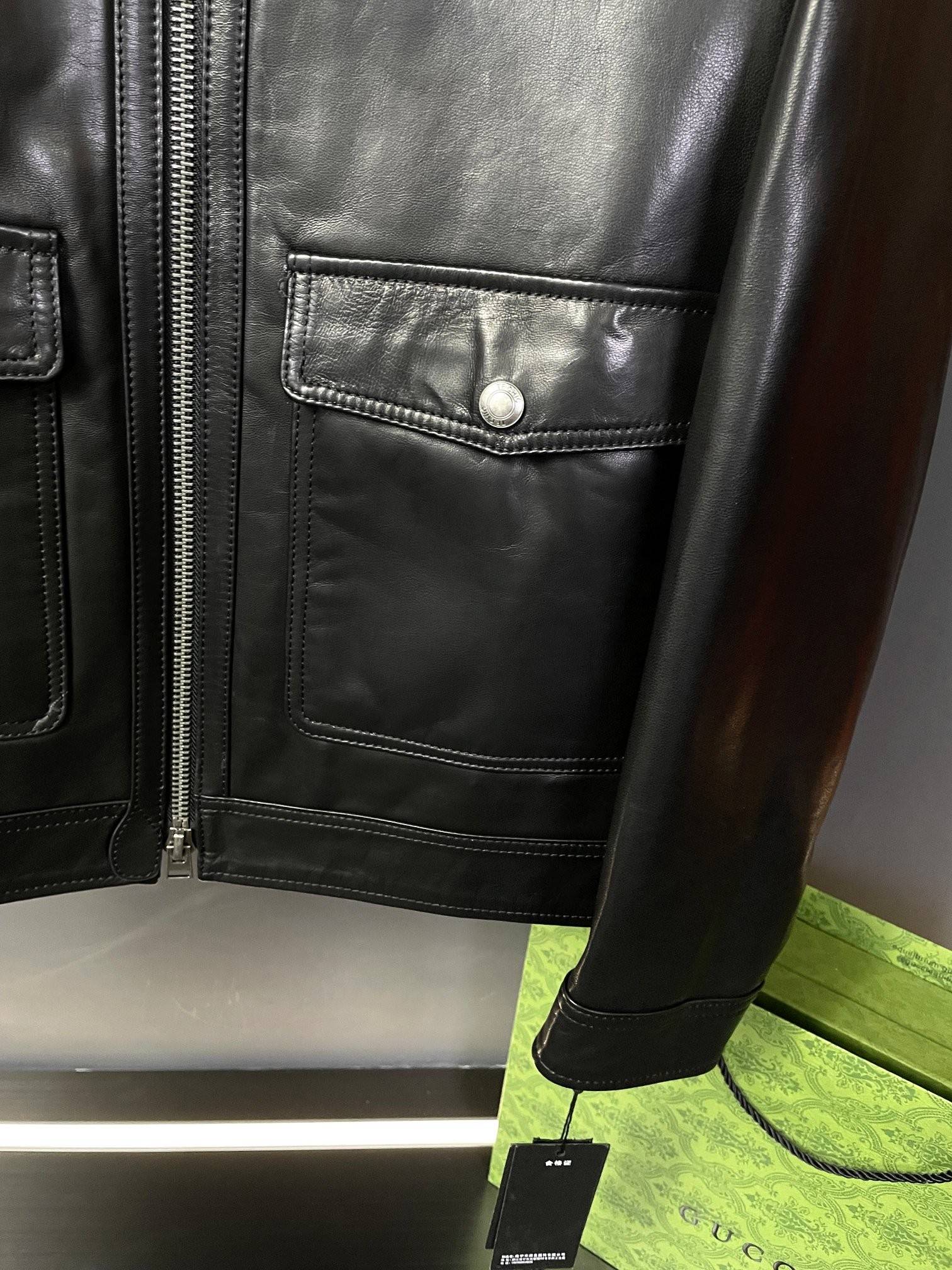 Tom Ford Sheepskin lapel leather jacket